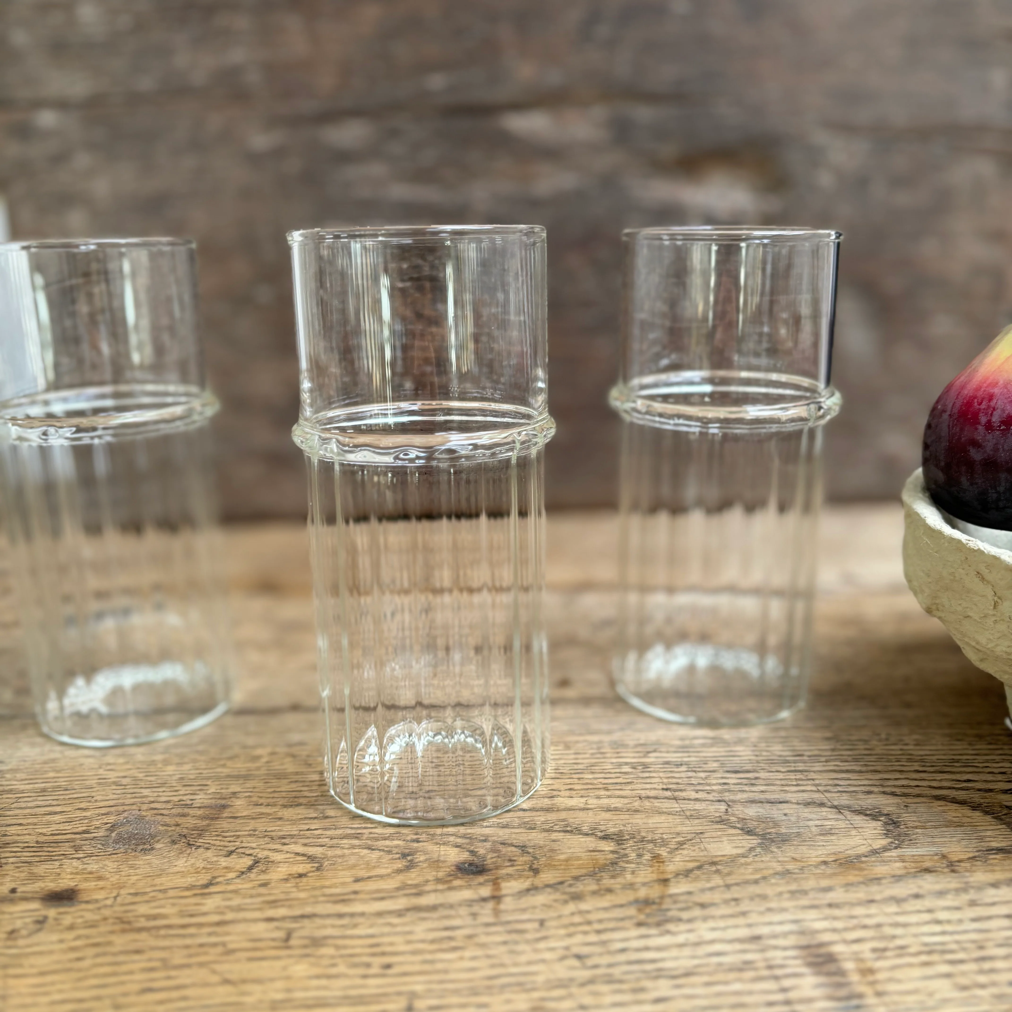 Clear Reeded Highball Glass - Image 6