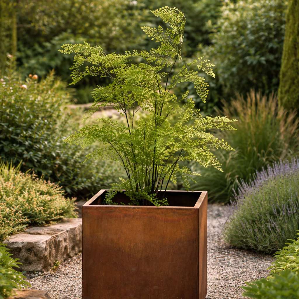Corten steel square garden planter - Image 3