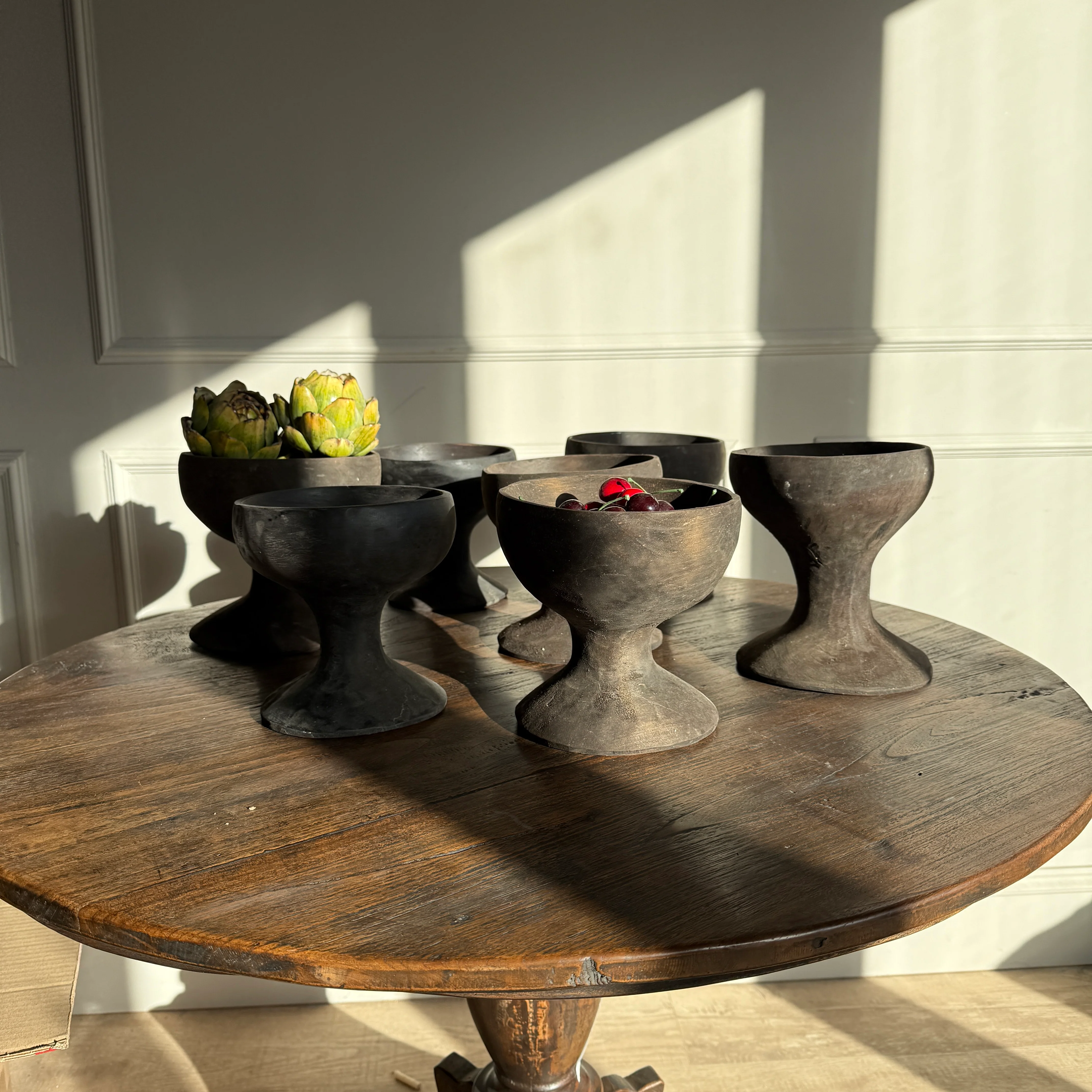 Dark Ironwood turned bowl on foot - Image 5