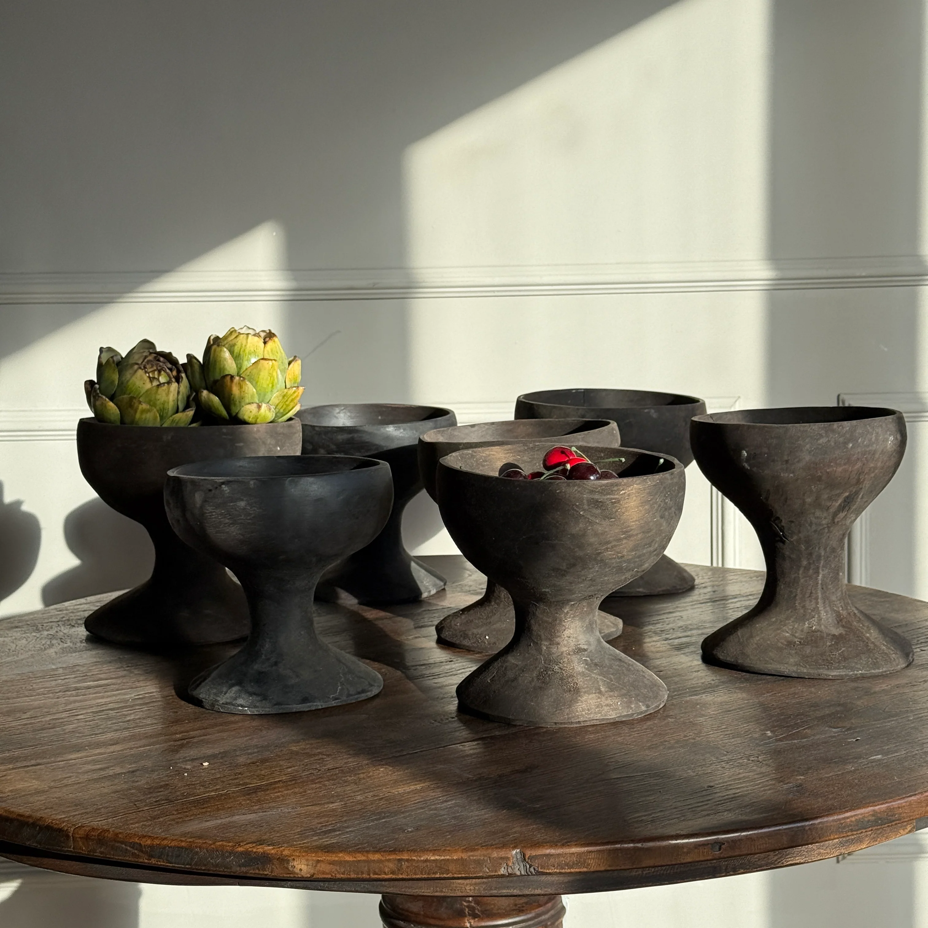 Dark Ironwood turned bowl on foot - Image 7
