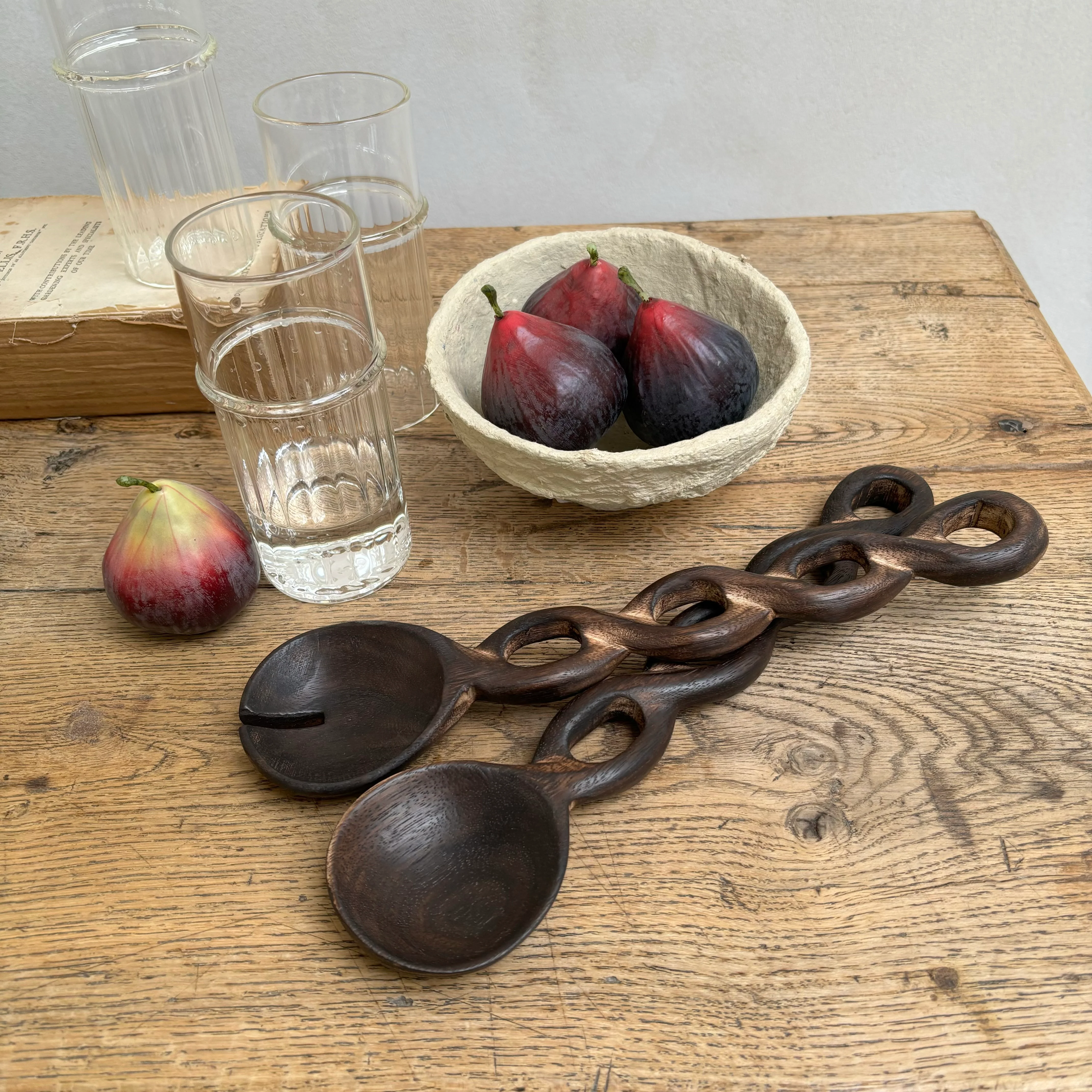 Dark Wood Salad Servers - Image 4