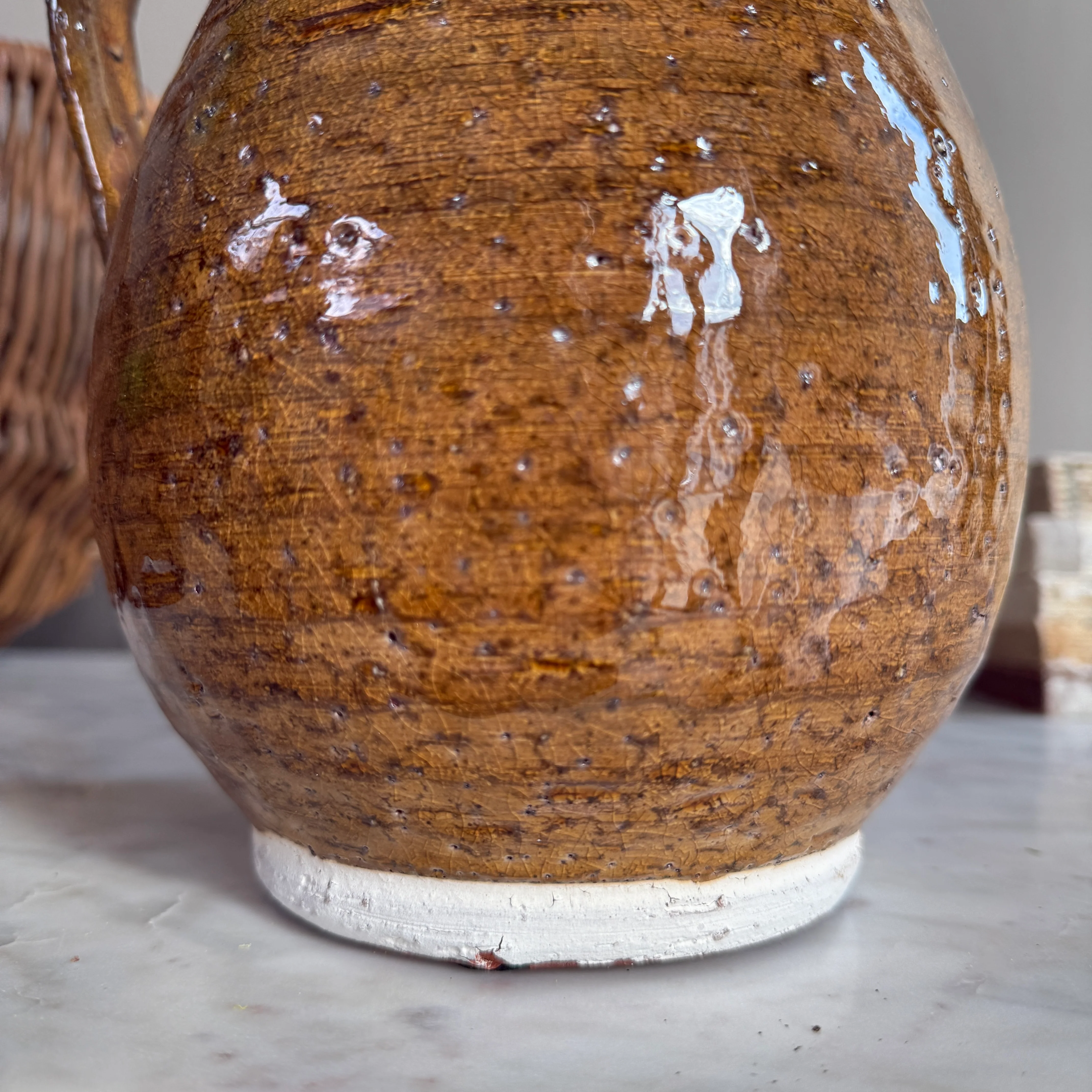 Decorative jug brown glaze | Betty - Image 4