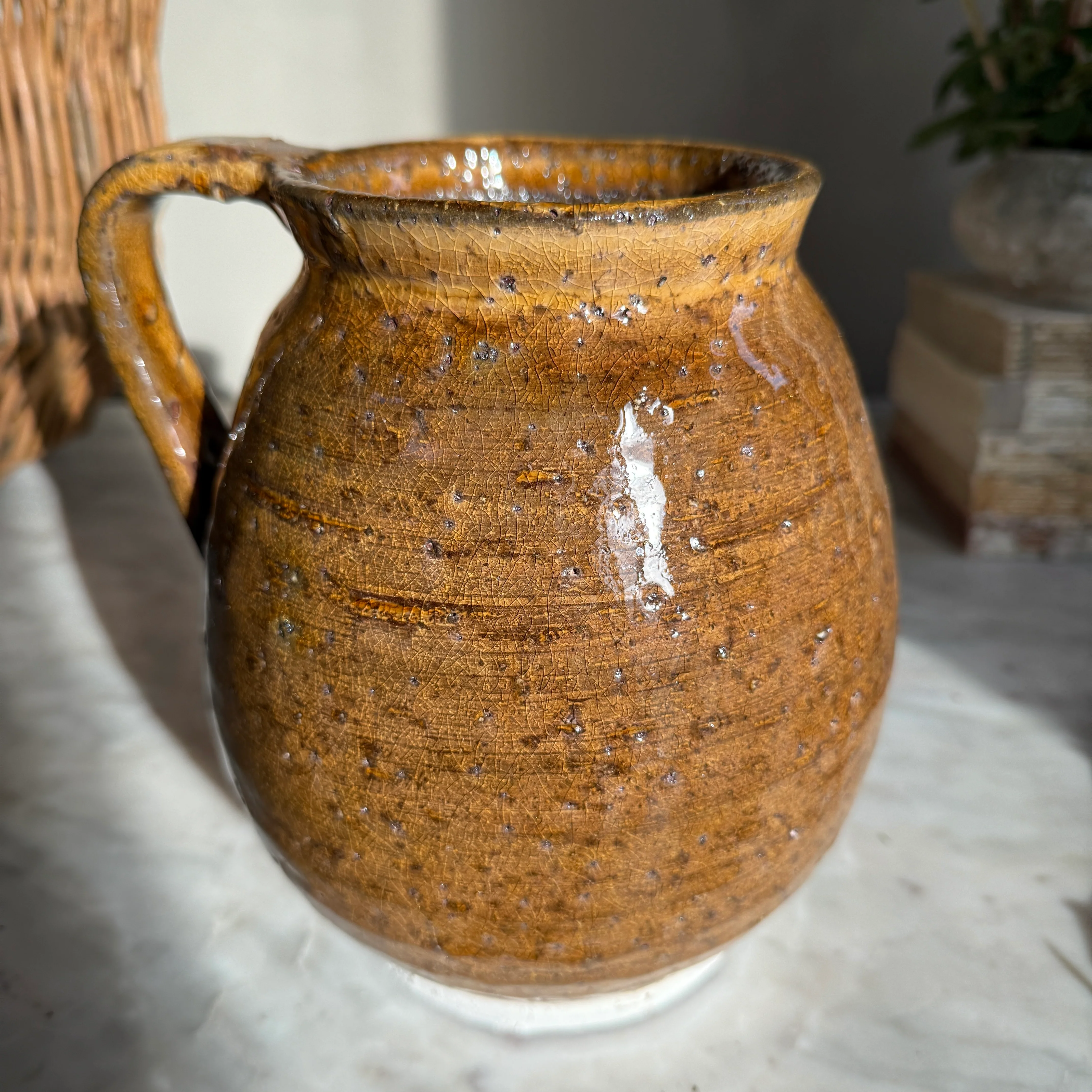 Decorative jug brown glaze | Betty - Image 5