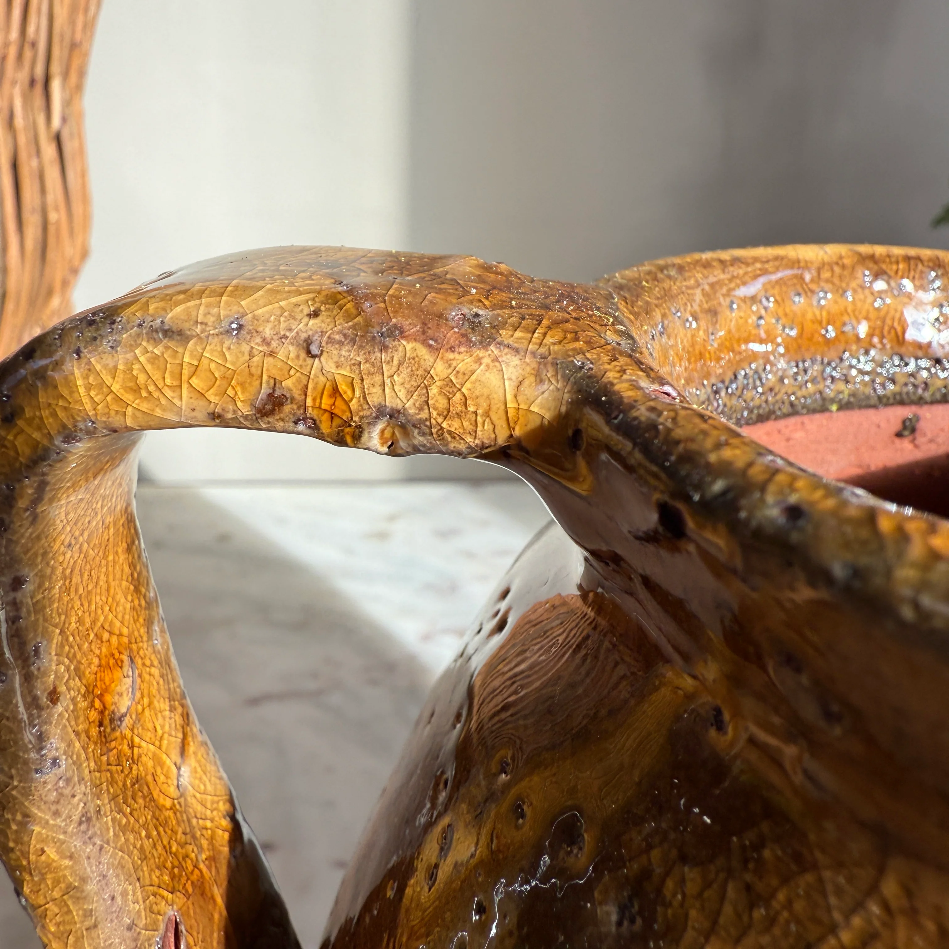 Decorative jug brown glaze | Betty - Image 6