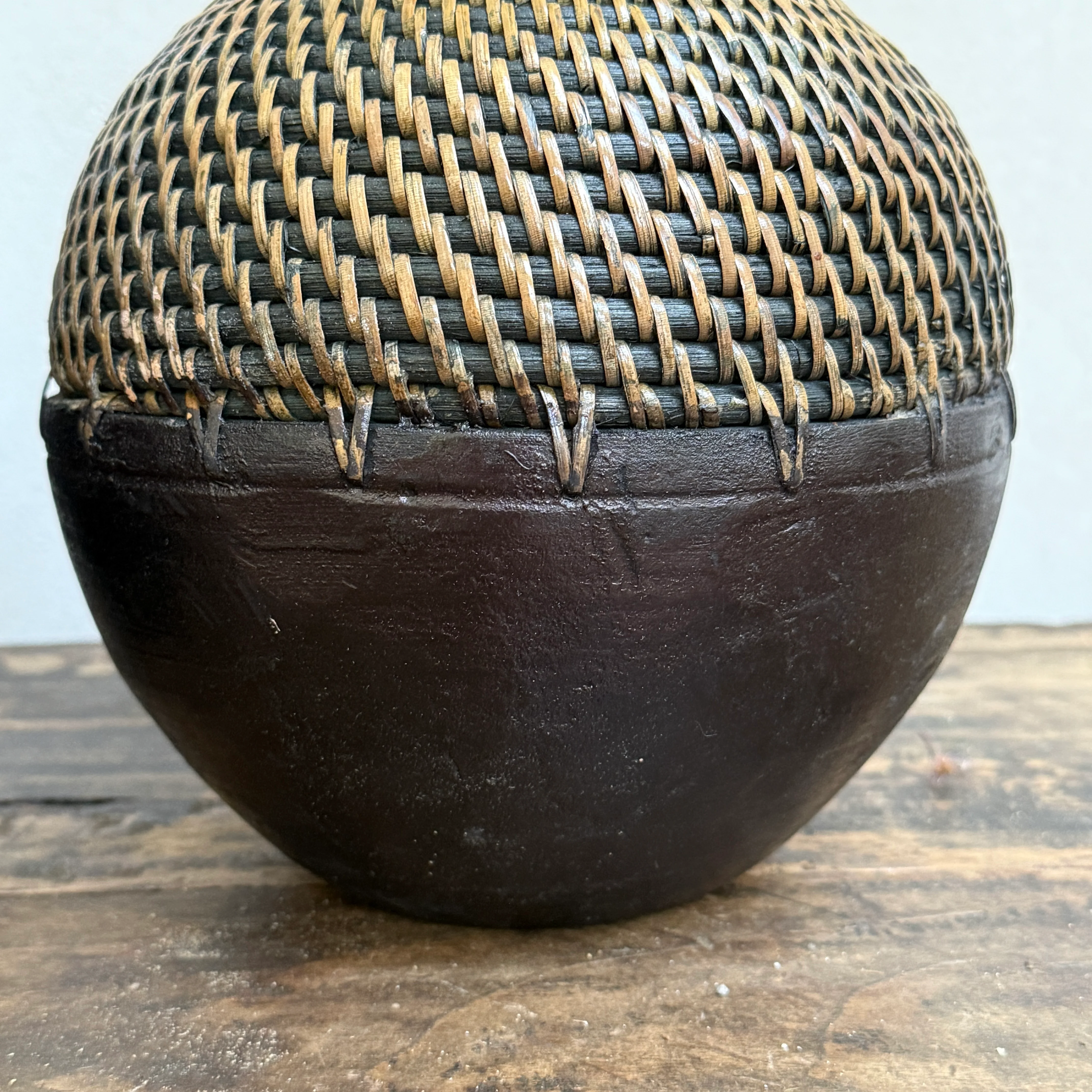 Decorative Woven Wood Vase - Image 5