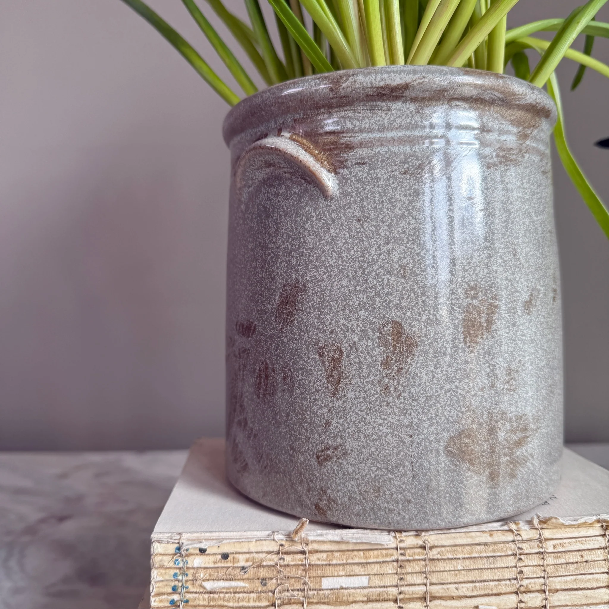 Distressed Grey Confit Pot | Bordeaux - Image 2