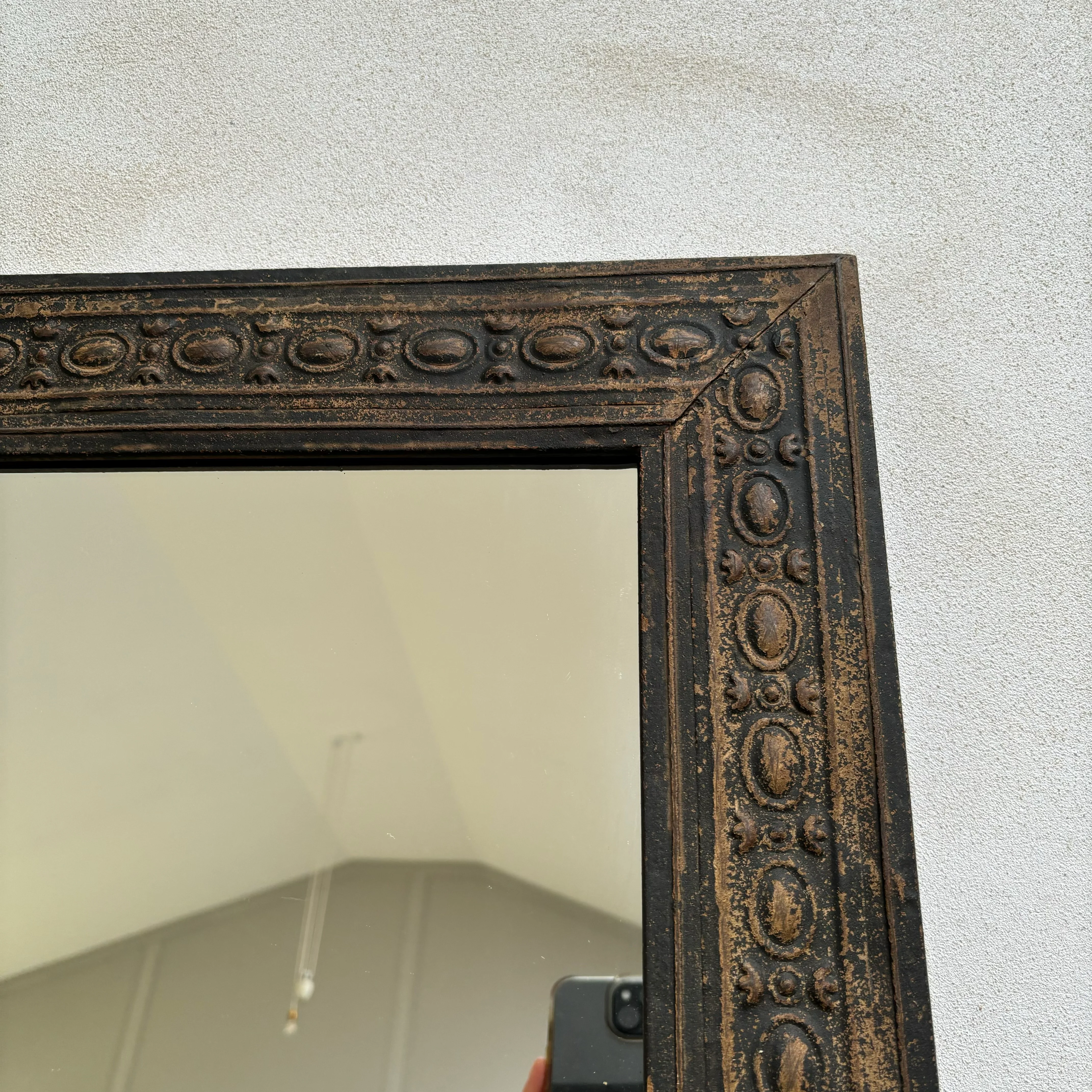 Distressed Metal Framed Mirror - Image 4