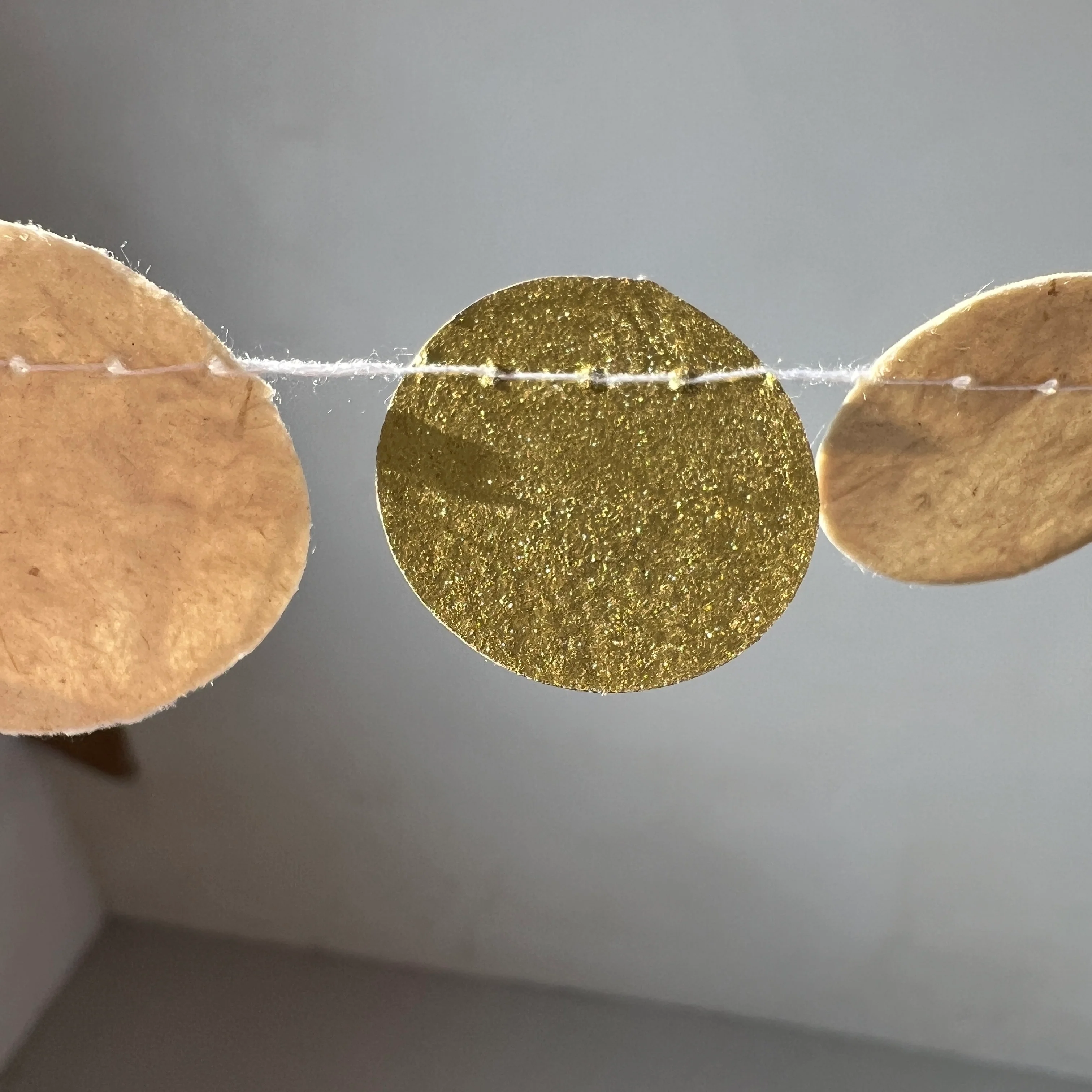 Dotty Paper Garland | White & Gold - Image 3