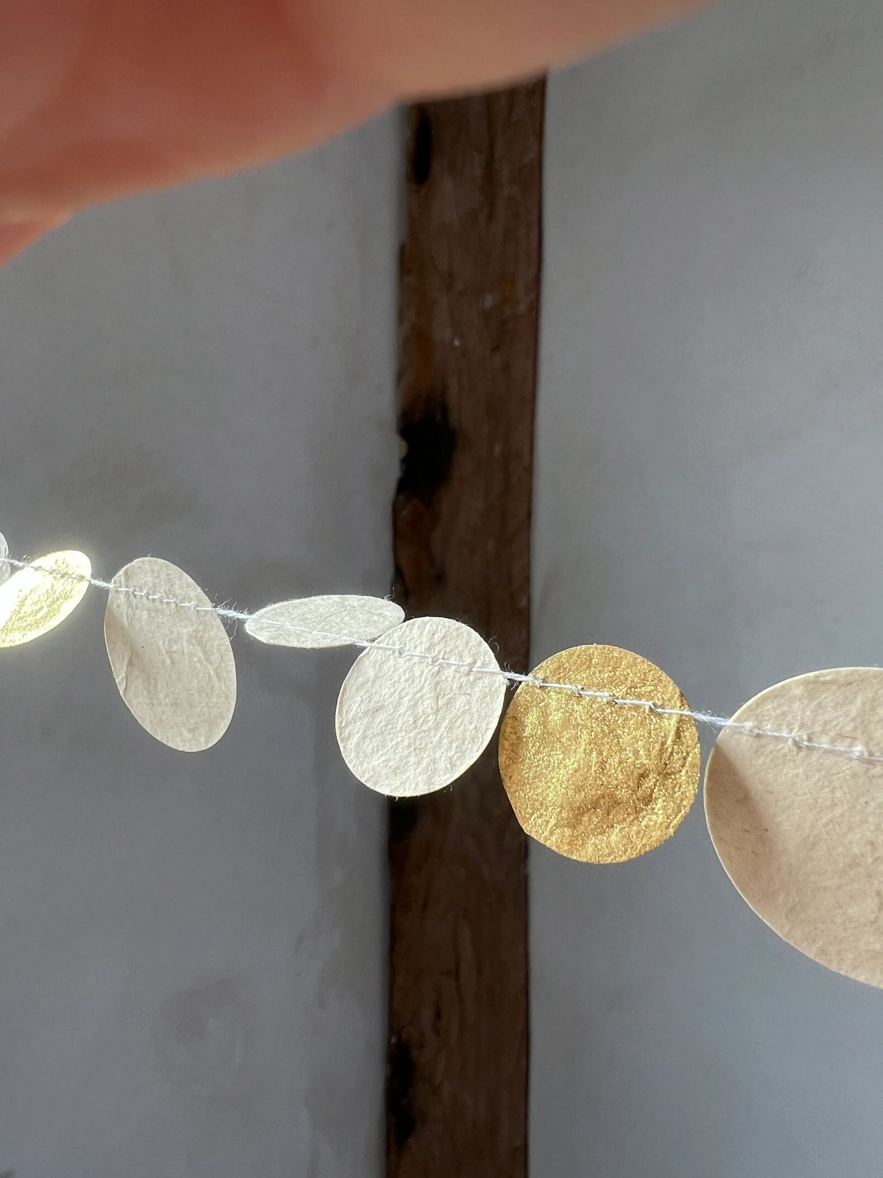 Dotty Paper Garland | White & Gold - Image 4