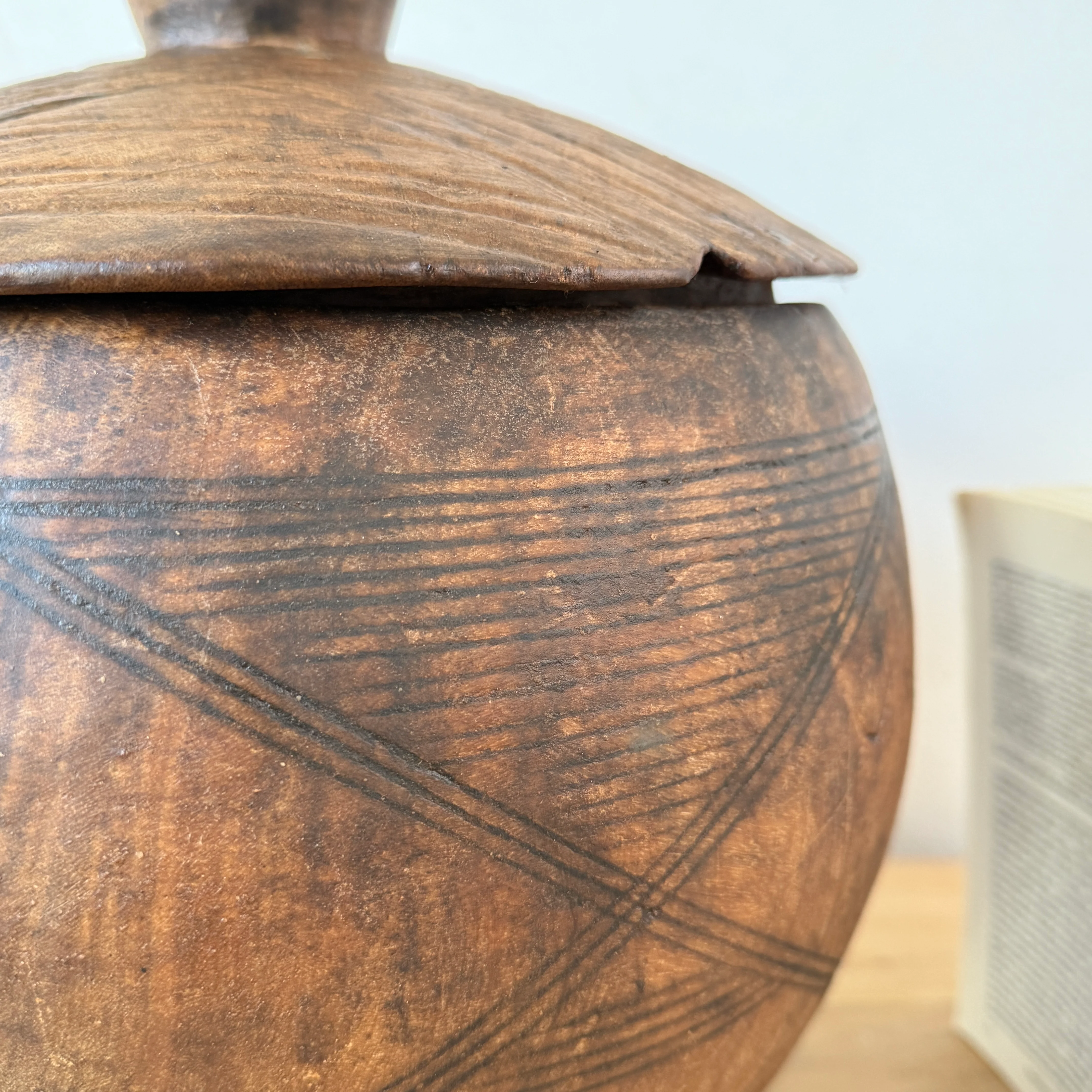 Etched Antique Moroccan Lidded Pot - Image 11