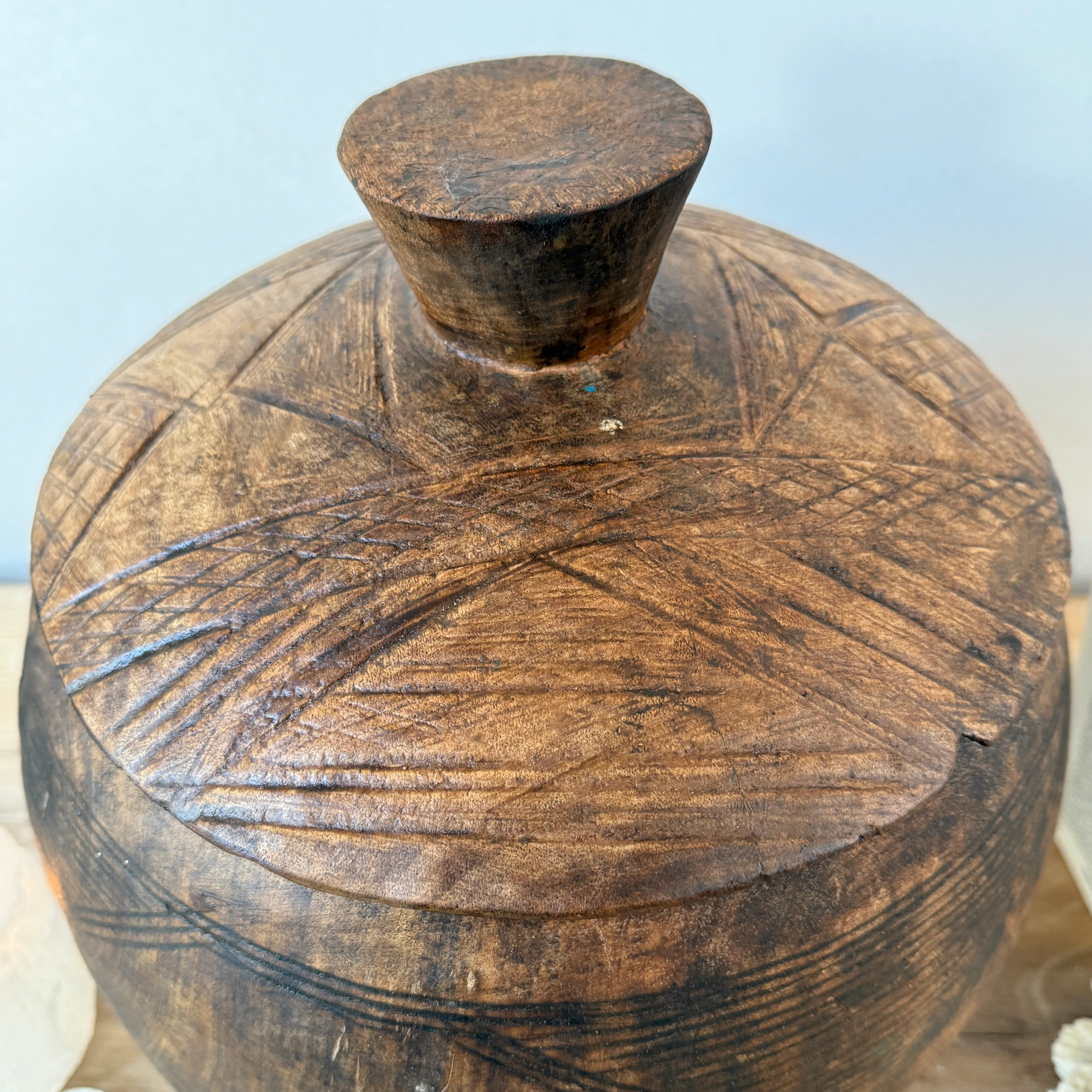Etched Antique Moroccan Lidded Pot - Image 12