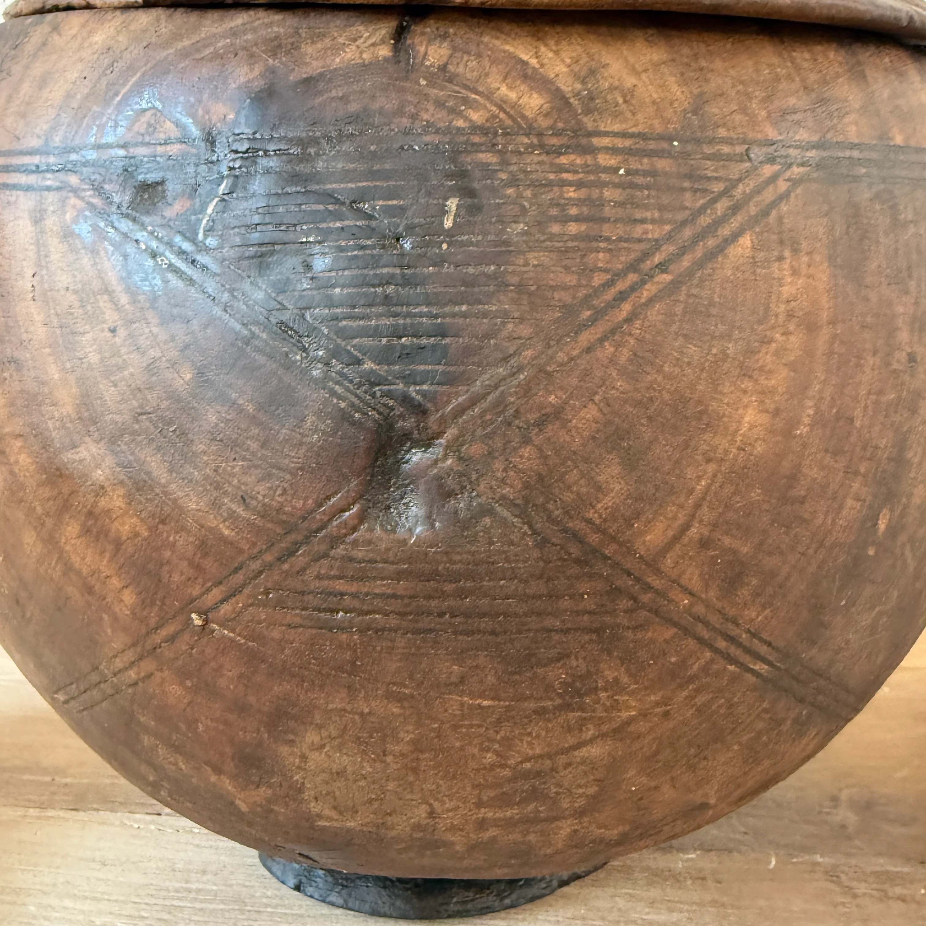 Etched Antique Moroccan Lidded Pot - Image 15