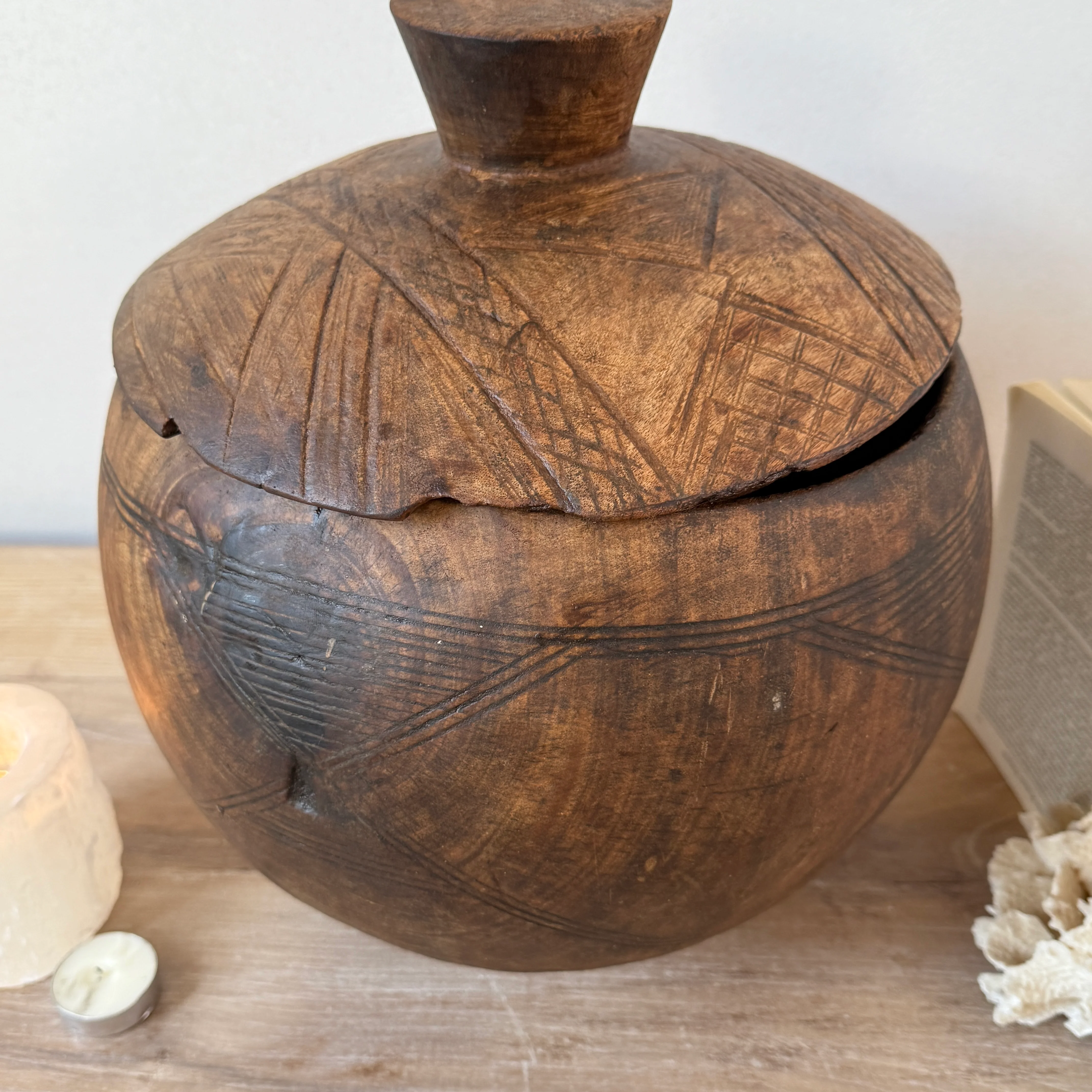 Etched Antique Moroccan Lidded Pot - Image 16