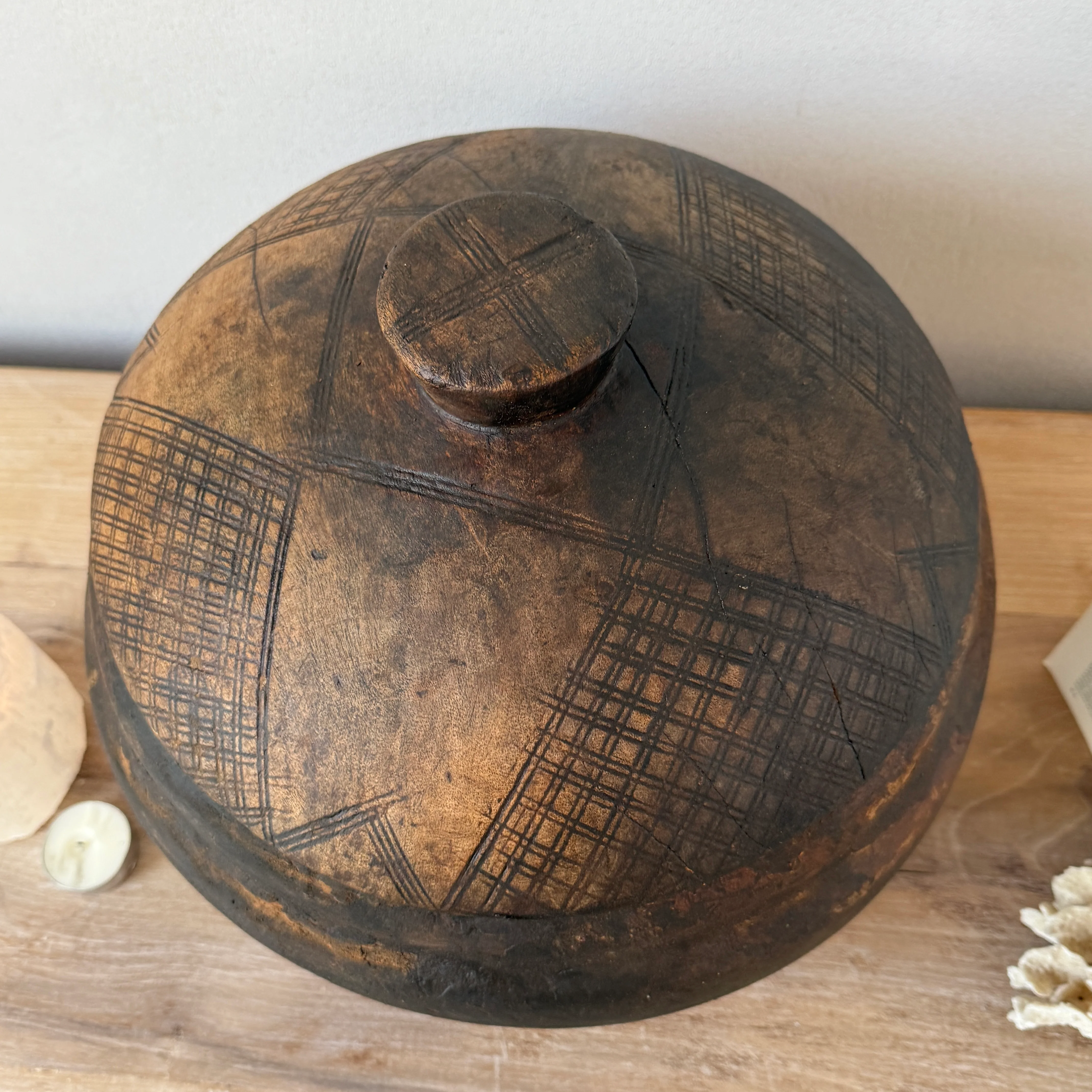 Etched Antique Moroccan Lidded Pot - Image 4