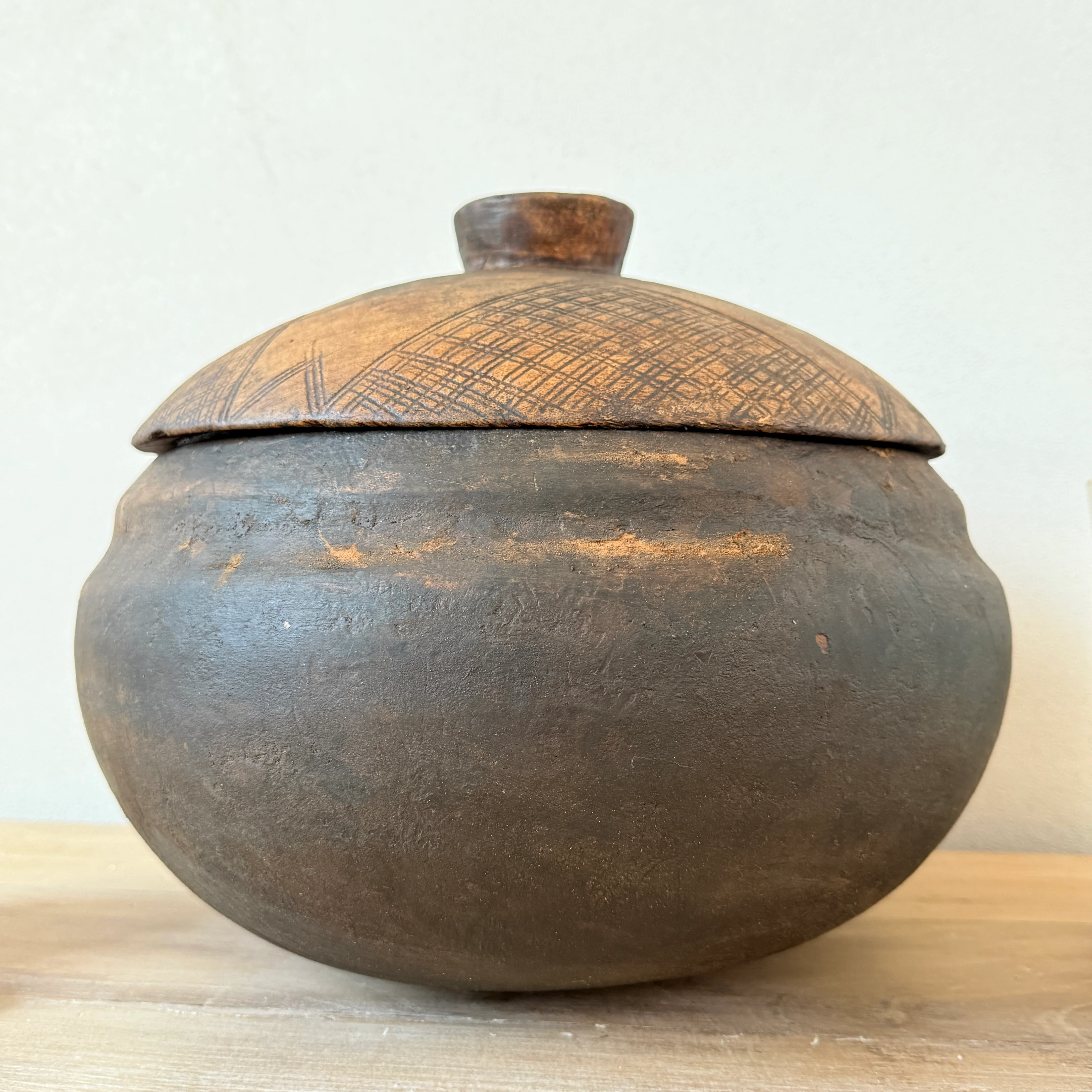 Etched Antique Moroccan Lidded Pot - Image 7