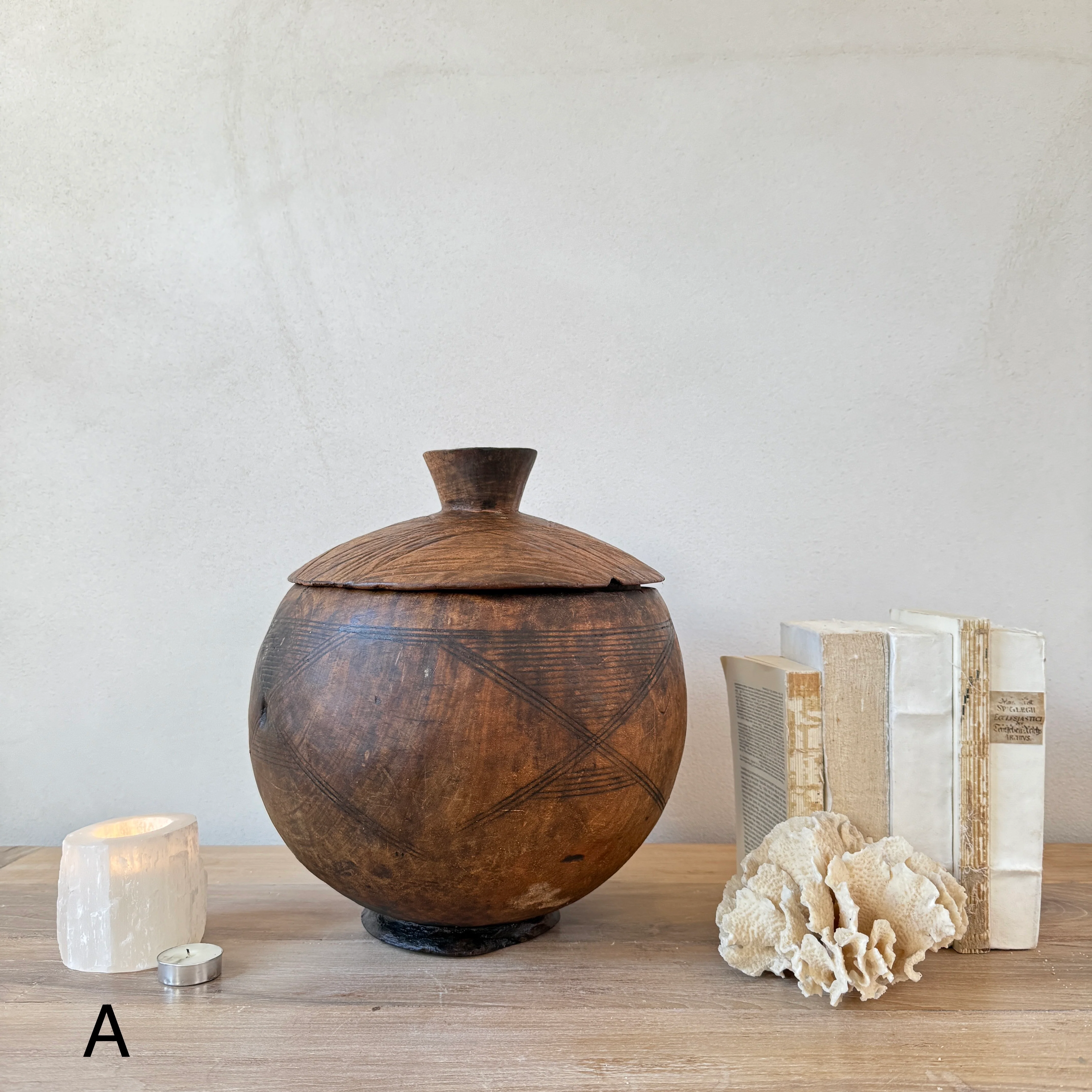 Etched Antique Moroccan Lidded Pot - Image 8