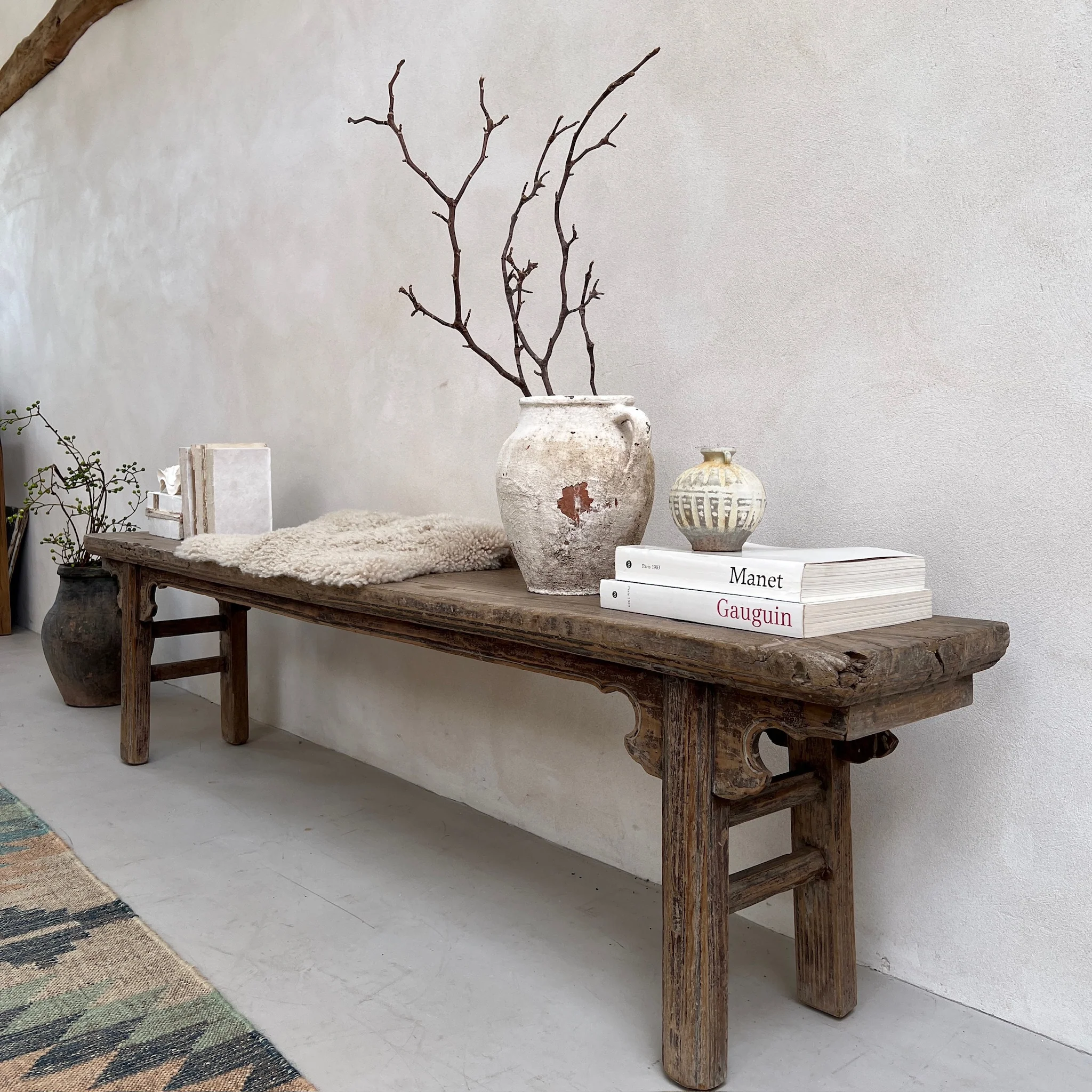 Extra Large Antique Elm Bench | Amity - Image 10