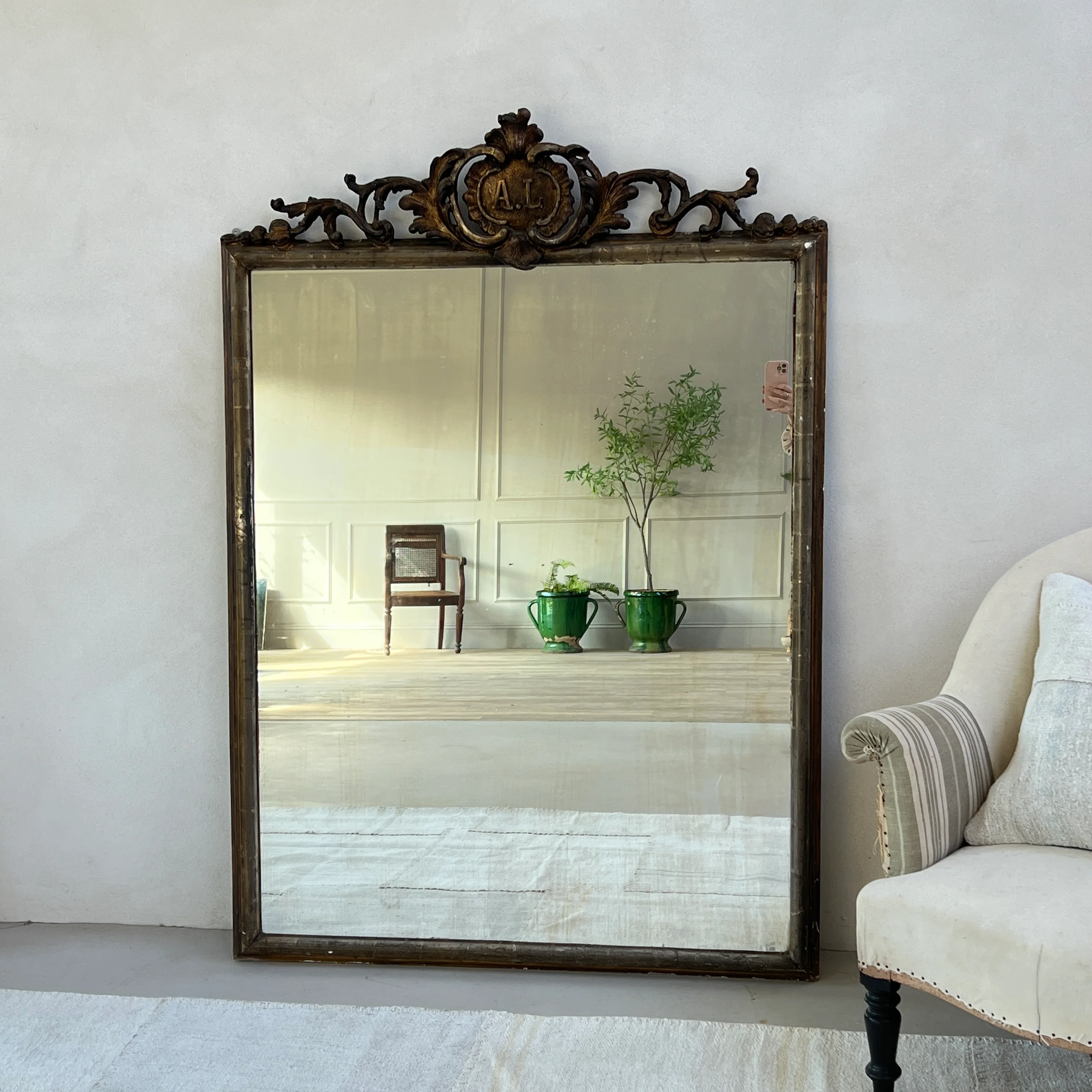 Extra Large Antique French Mirror Elizabeth - Image 3