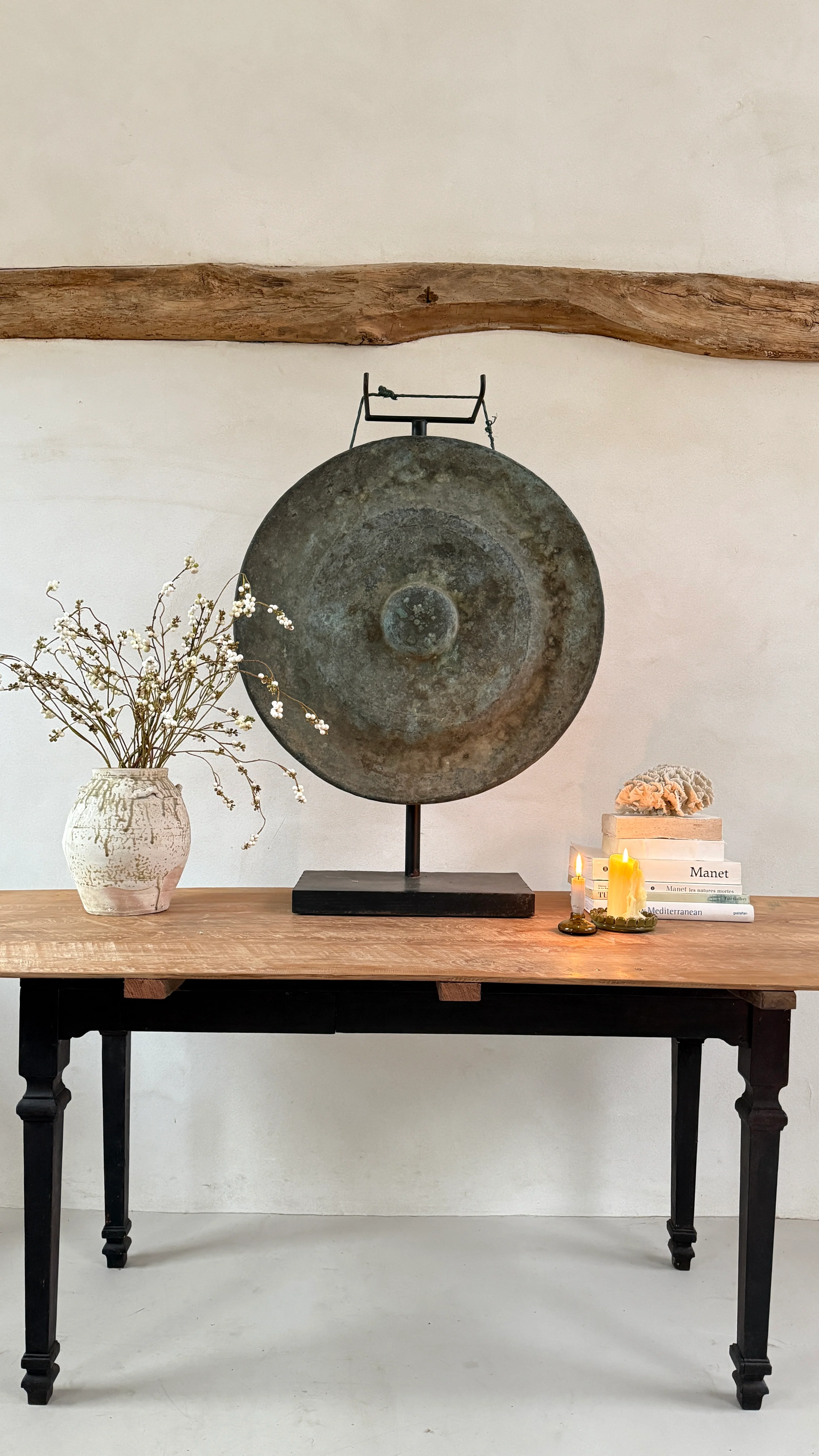 Extra Large Antique Gong on Stand | Sulawesi - Image 4