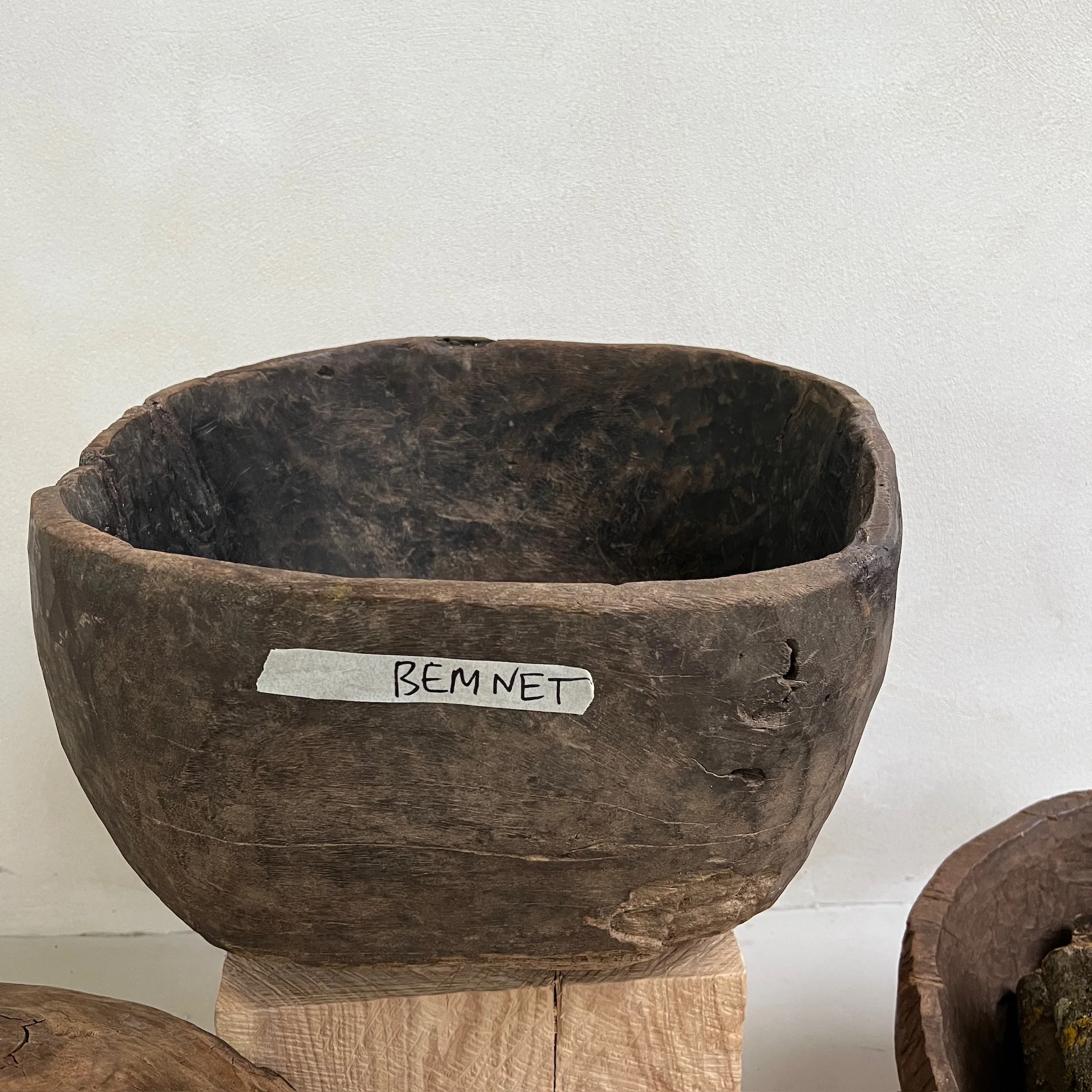 Extra Large Antique Wooden Root Bowl - Image 5