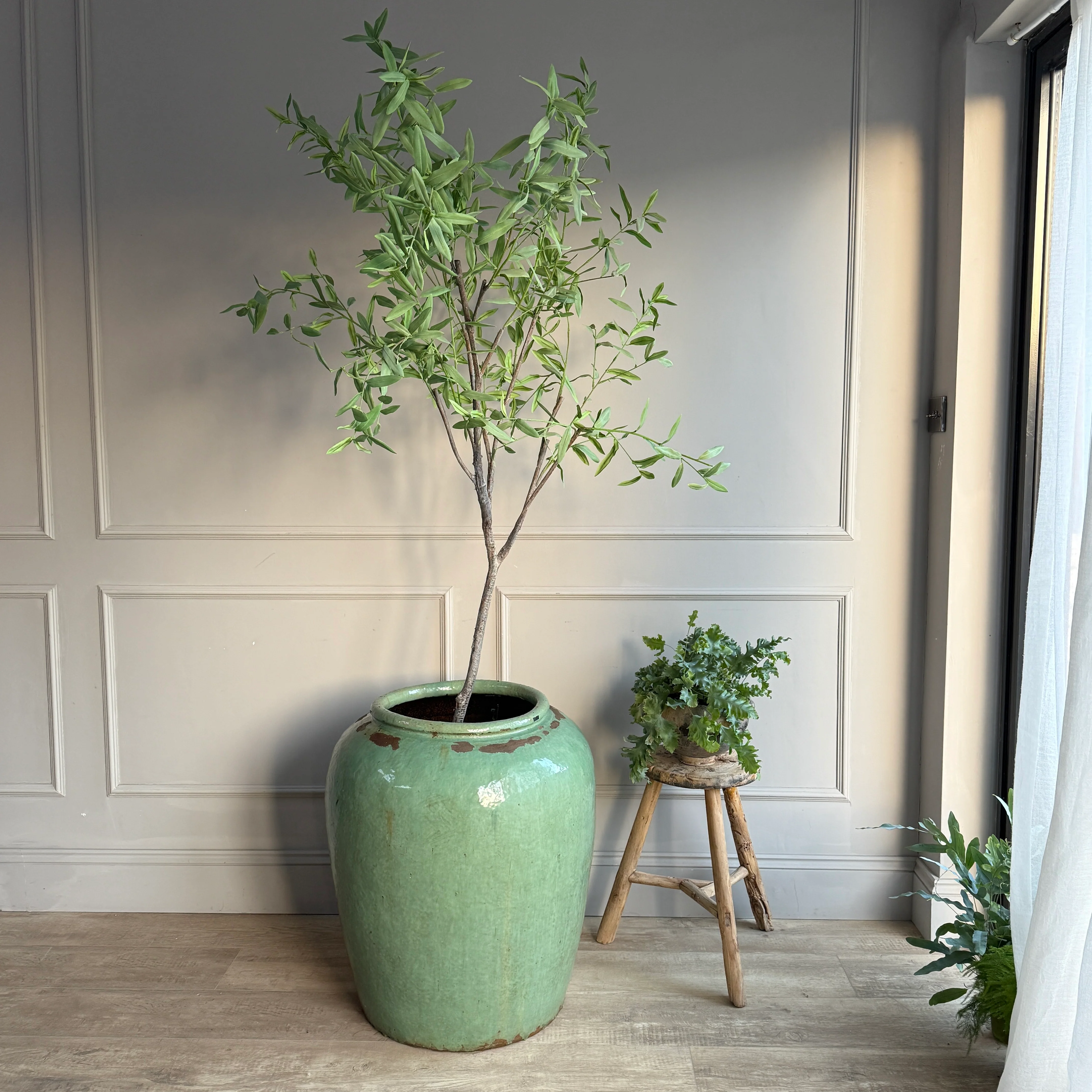 Extra Large Jade Antique Urn