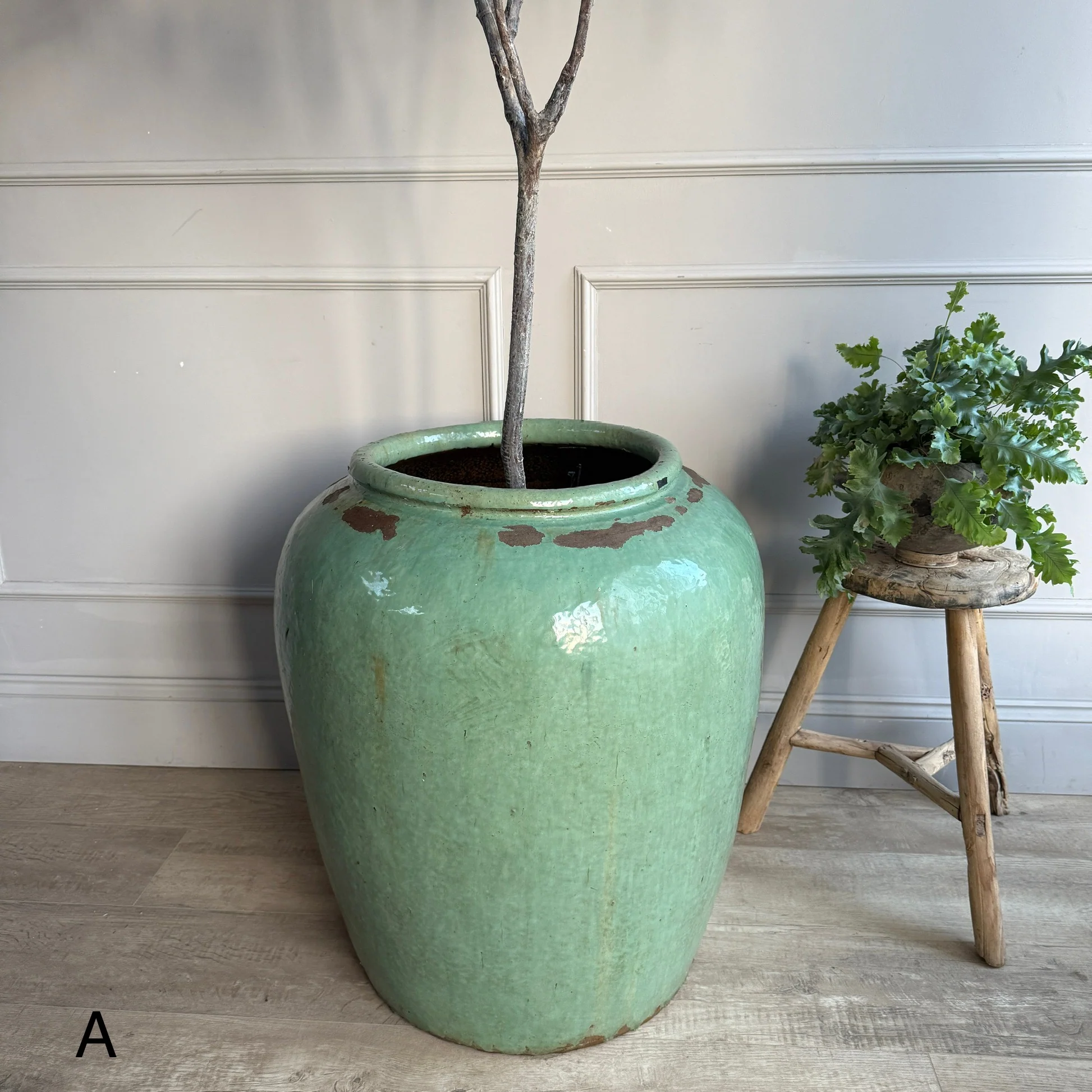 Extra Large Jade Antique Urn - Image 3