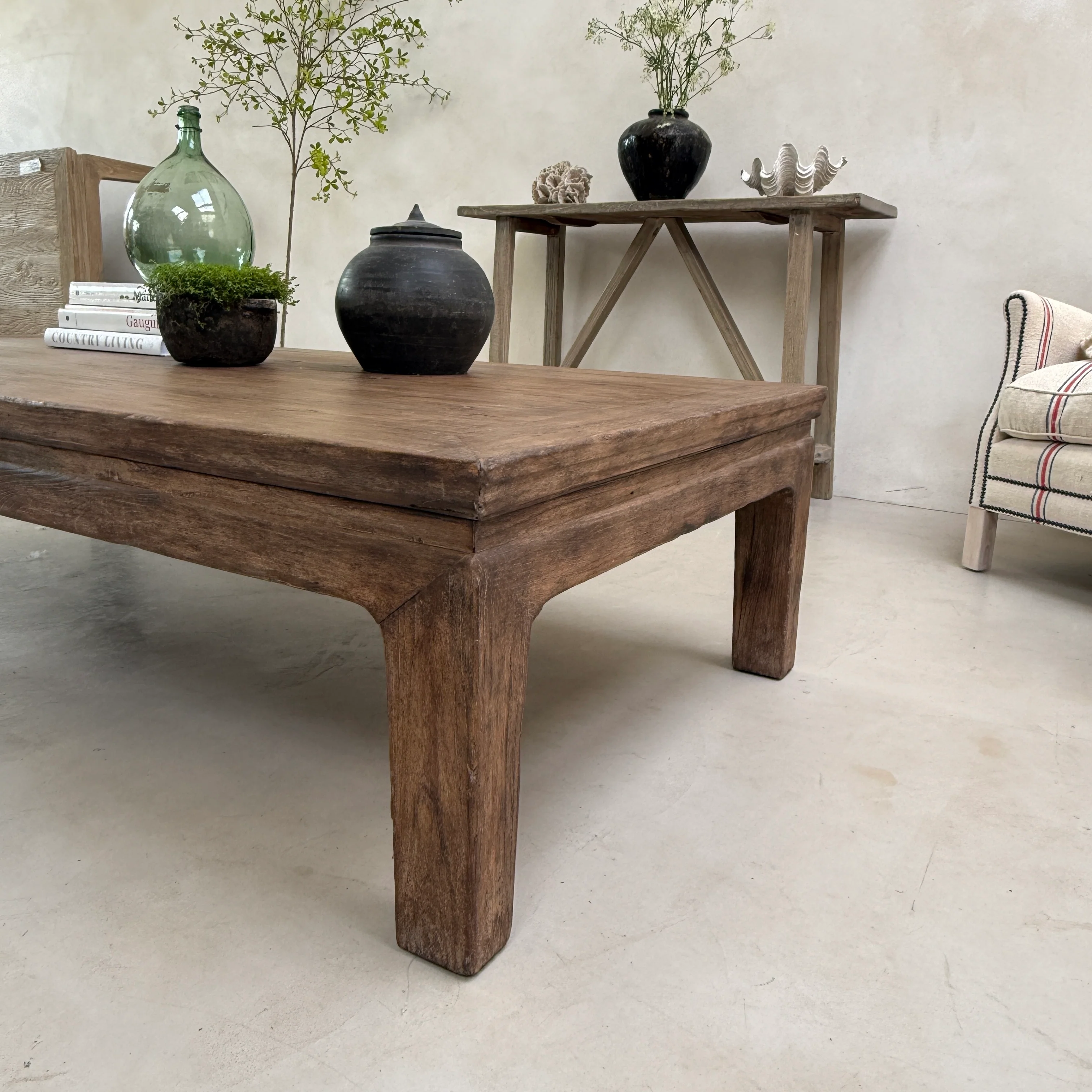 Extra Large salvaged dark wood coffee table | Stow - Image 6