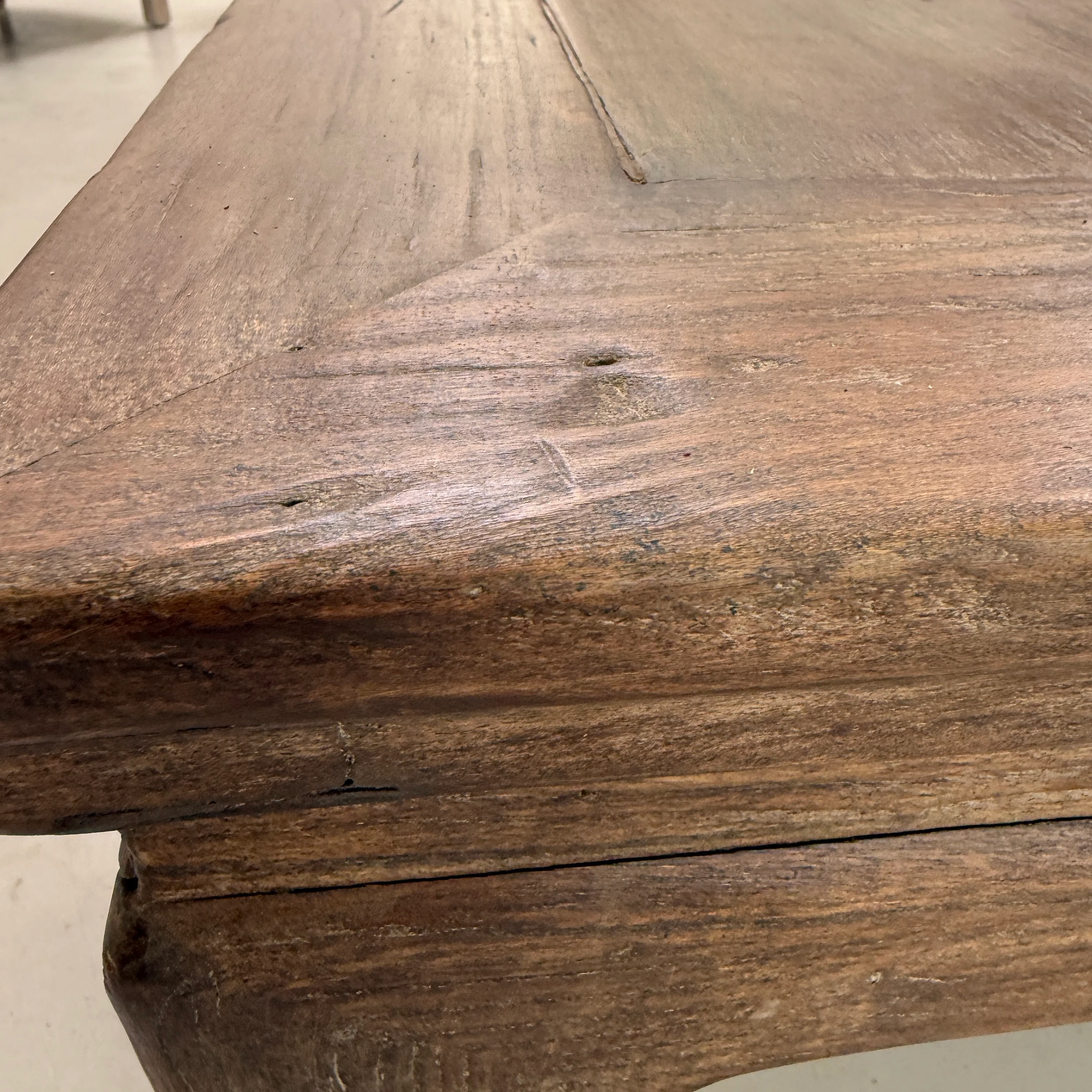 Extra Large salvaged dark wood coffee table | Stow - Image 8