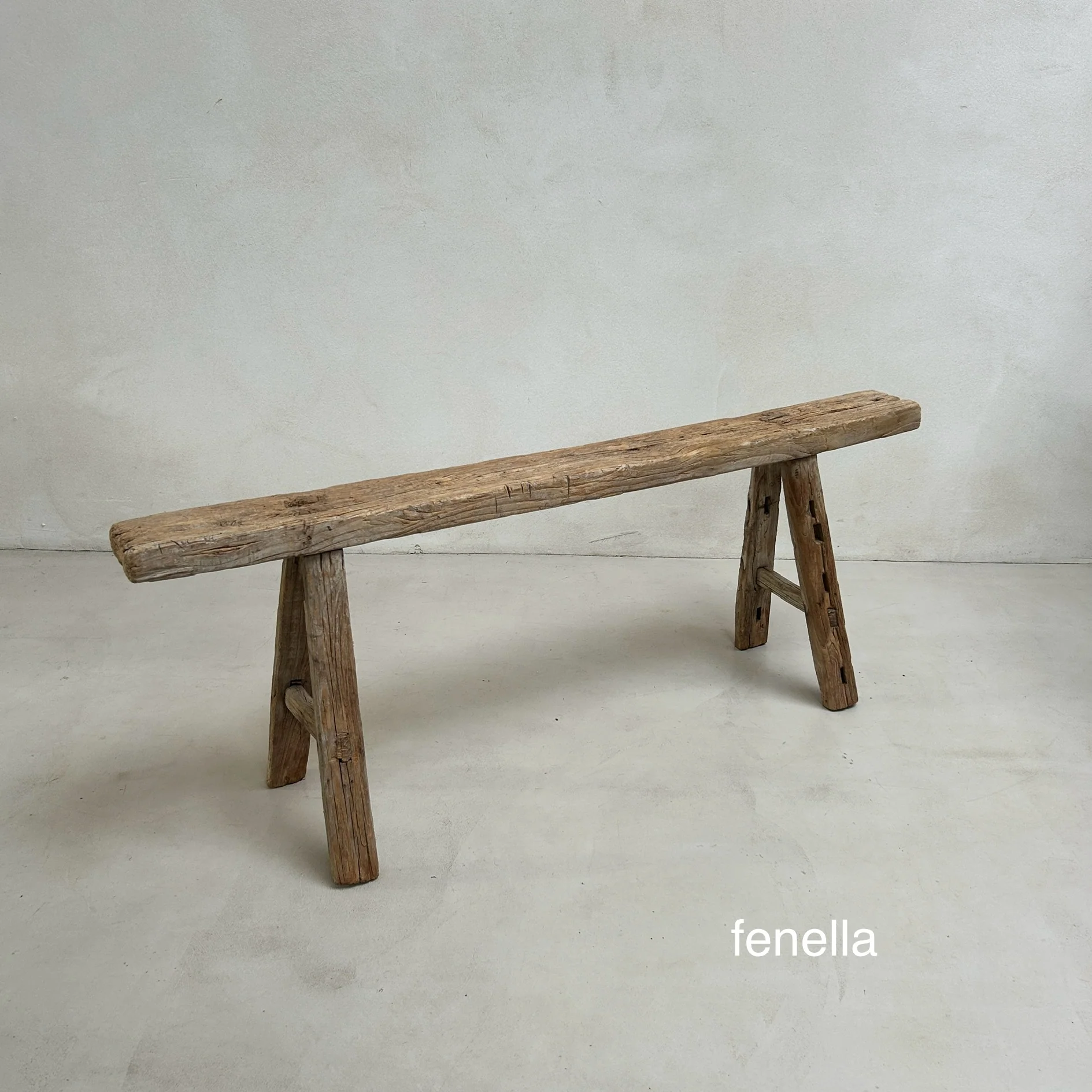 Extra Long Rustic Antique Bench | 122 to 150cm long - Image 6