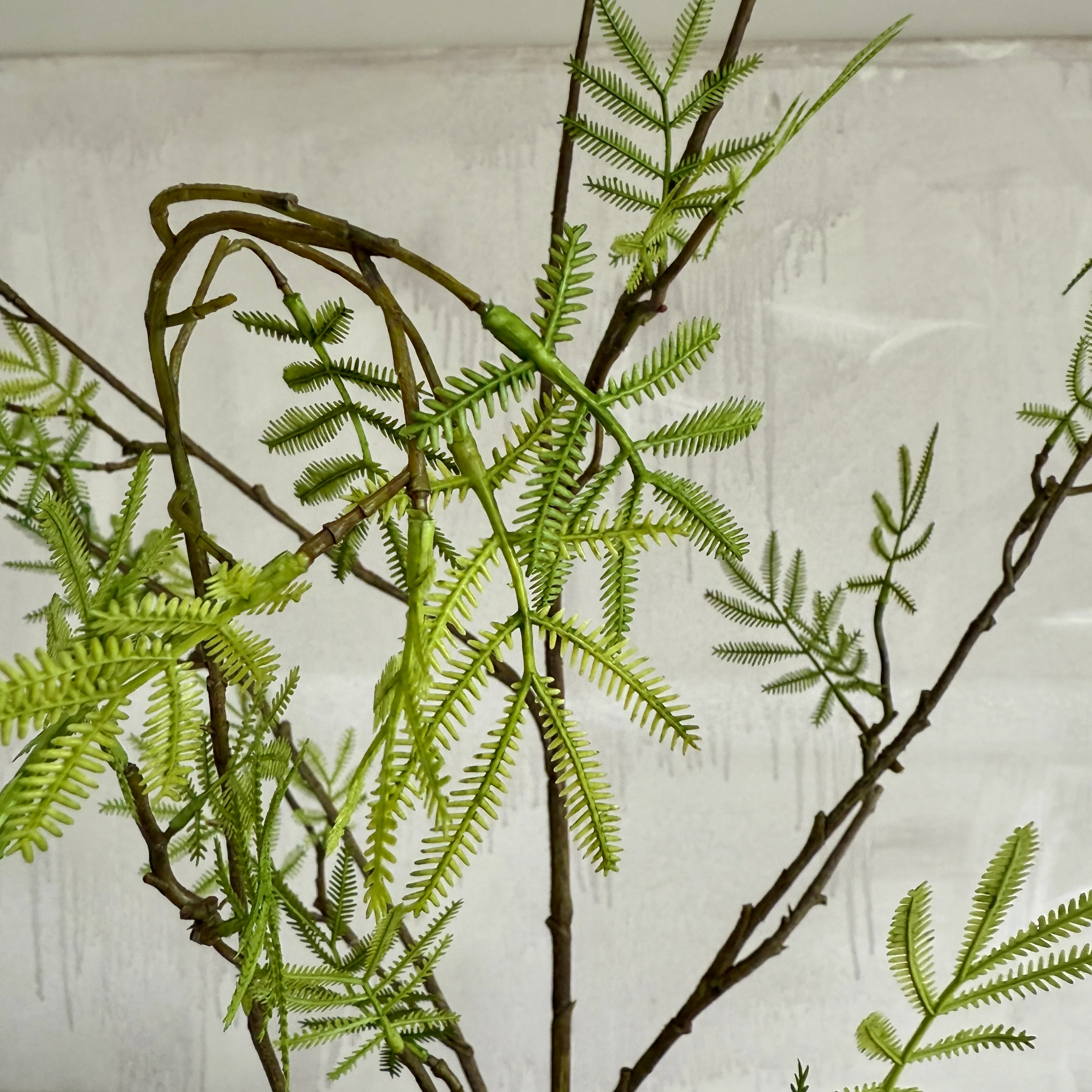 Faux mimosa bush green 110cm - Image 3