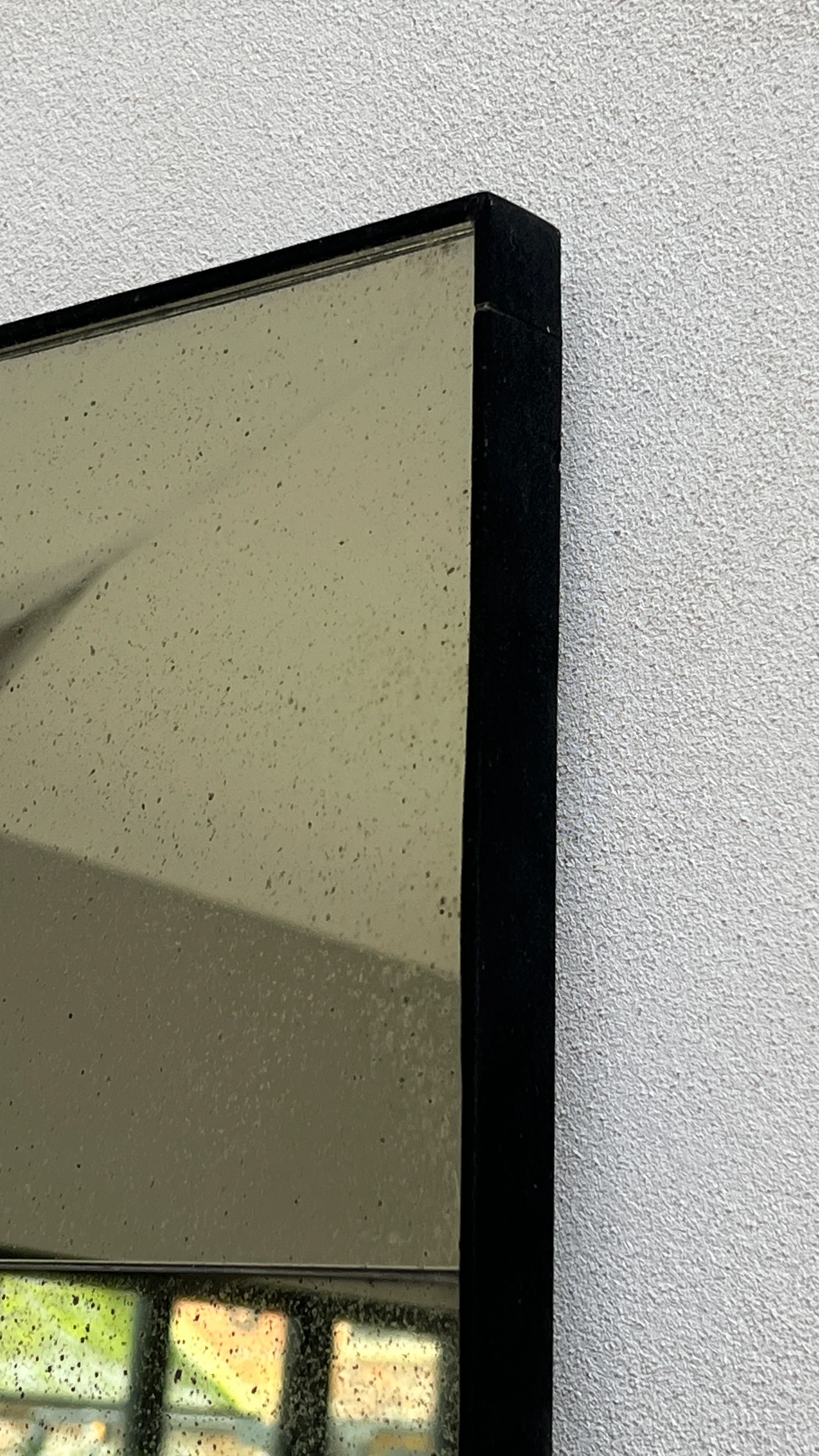 Foxed antiqued mirror Brass Detail 121x101cm | Florrie - Image 5