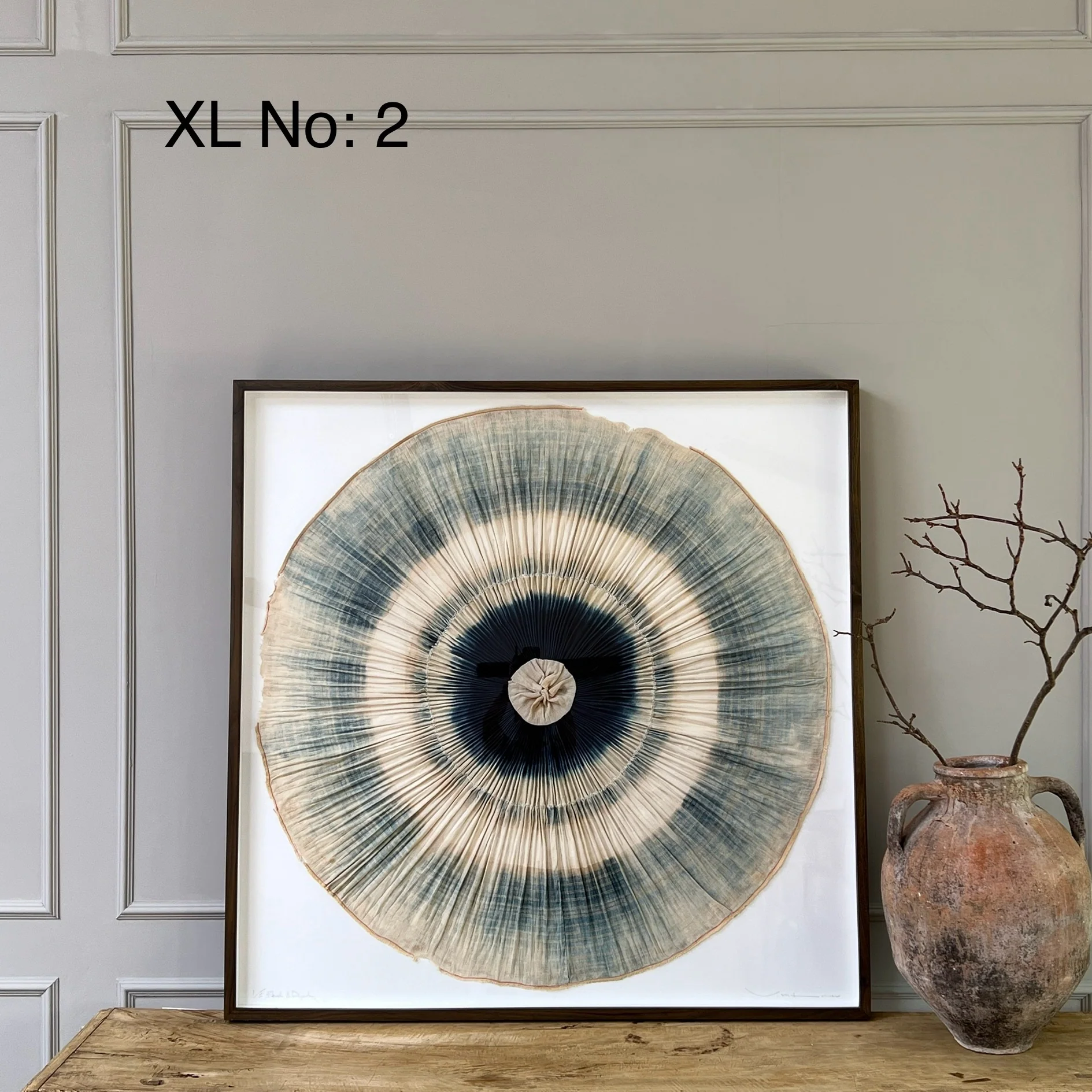 Framed Antique Tribal Pleated Skirt - Image 8