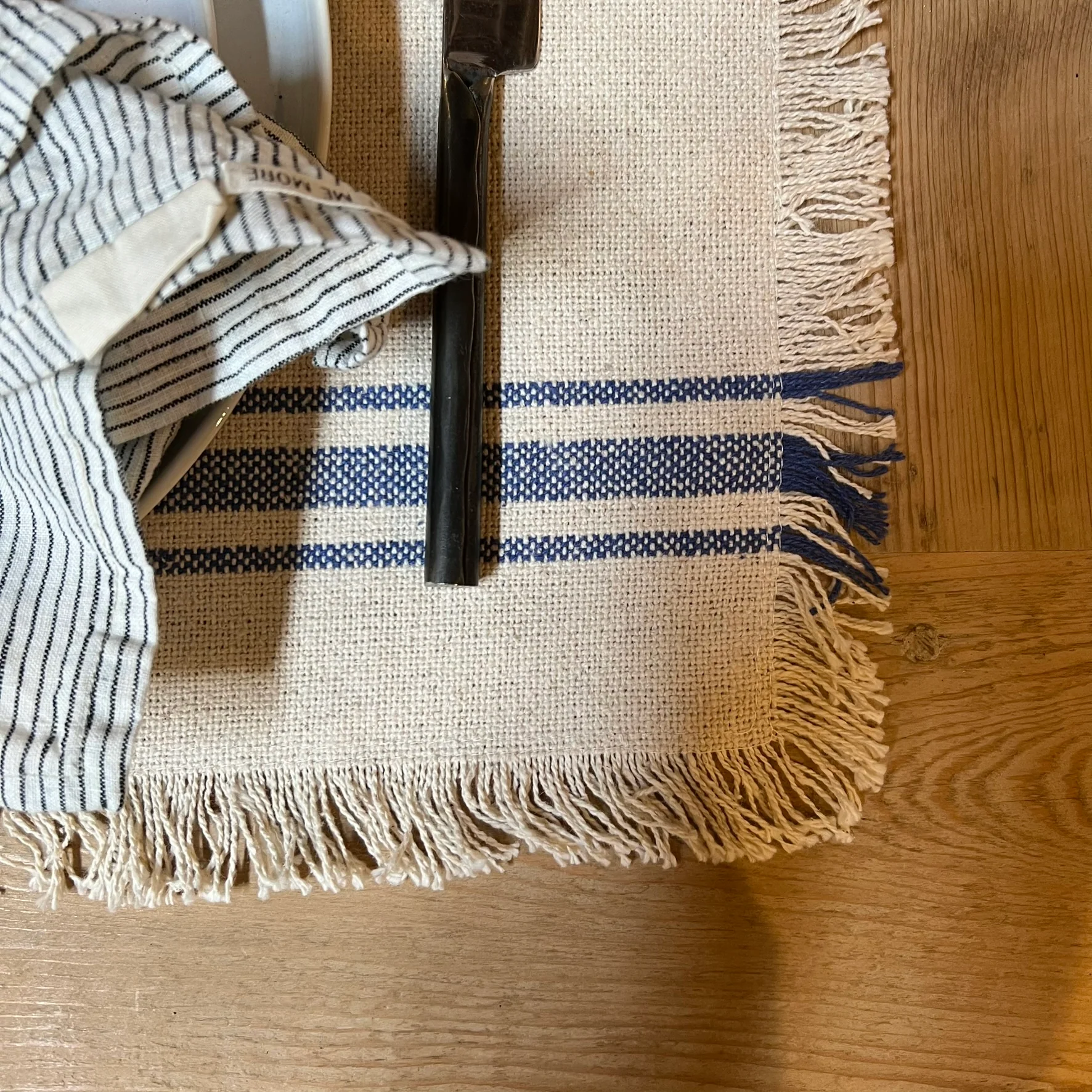 French Blue Stripe Placemat - Image 4