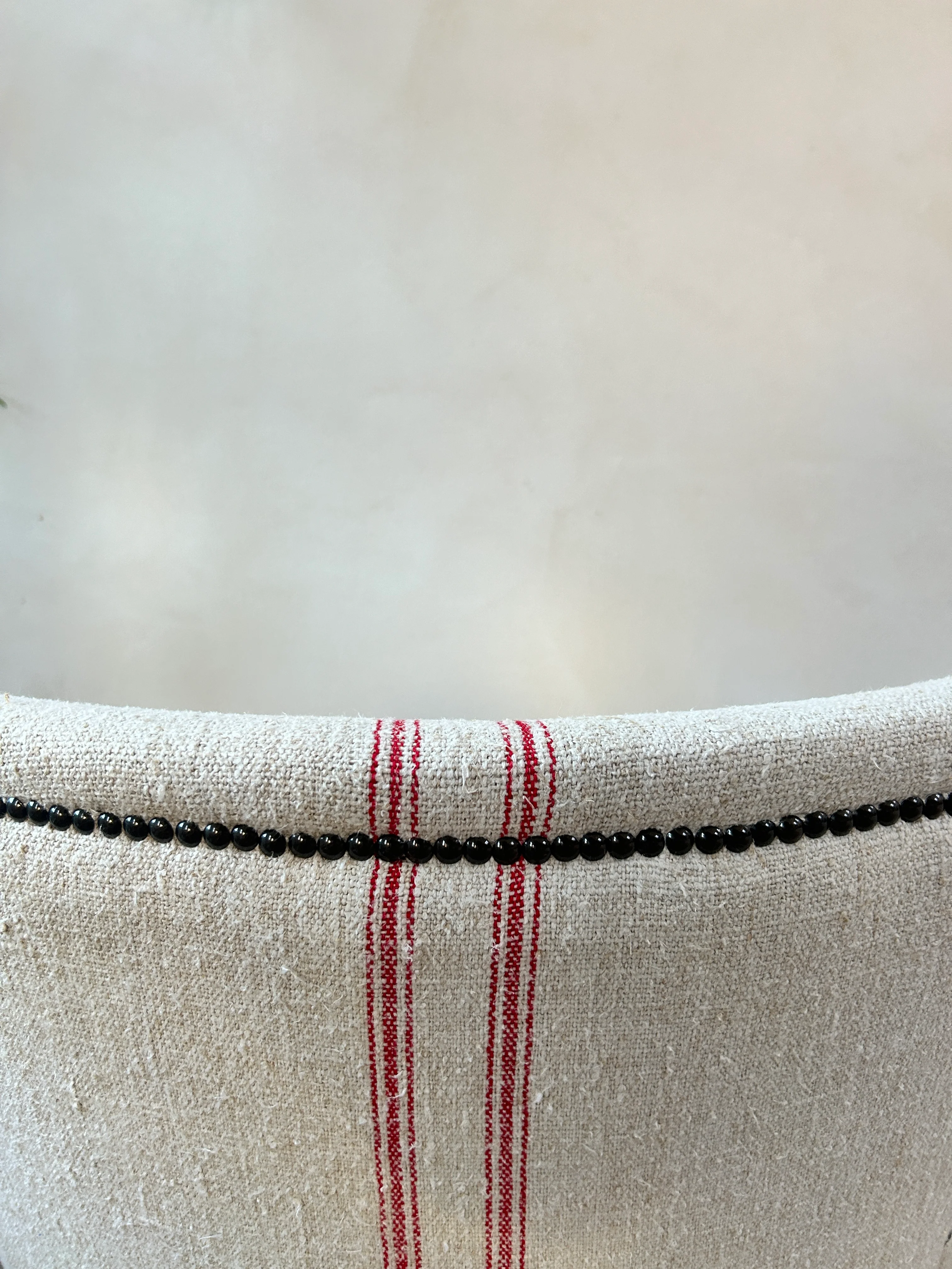 French Grain Sack Linen Armchair No:3 - Image 9