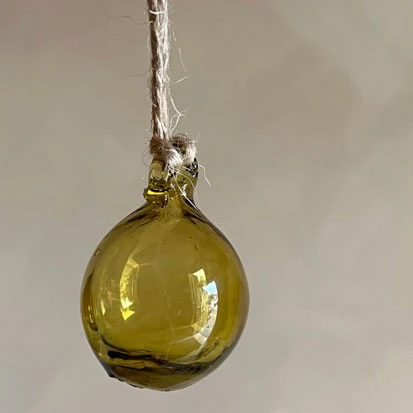Hand blown Small Bauble | Amber - Image 2