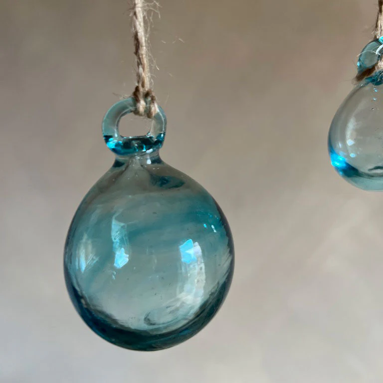 Hand Blown Small Bauble |Turq