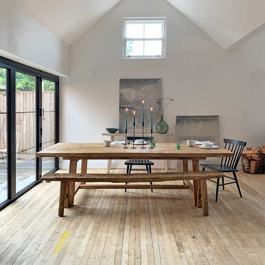 Hand Crafted Salvaged Dining Table - Image 5