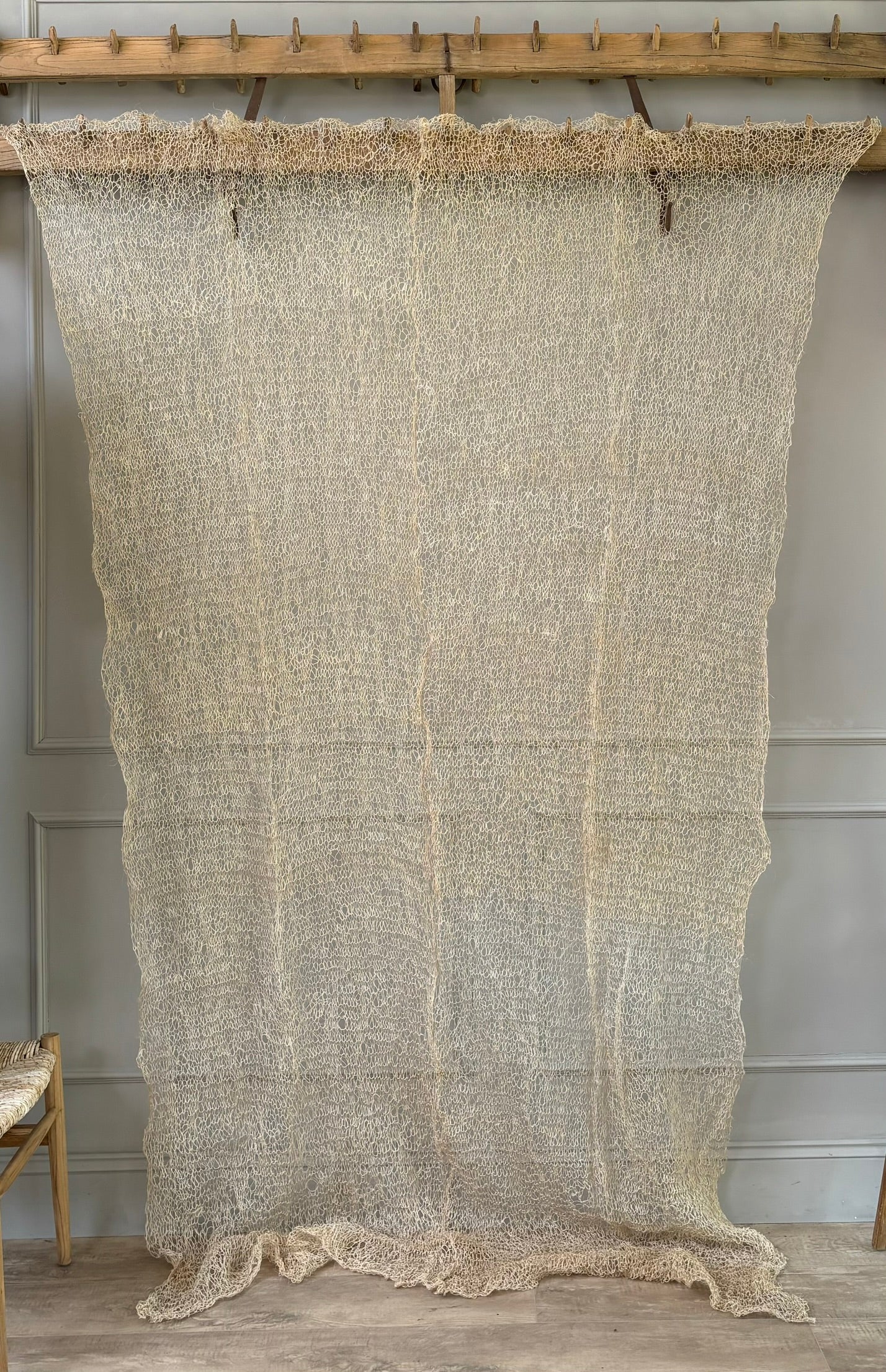 Hand knitted sisal curtain 2 x 3 metres
