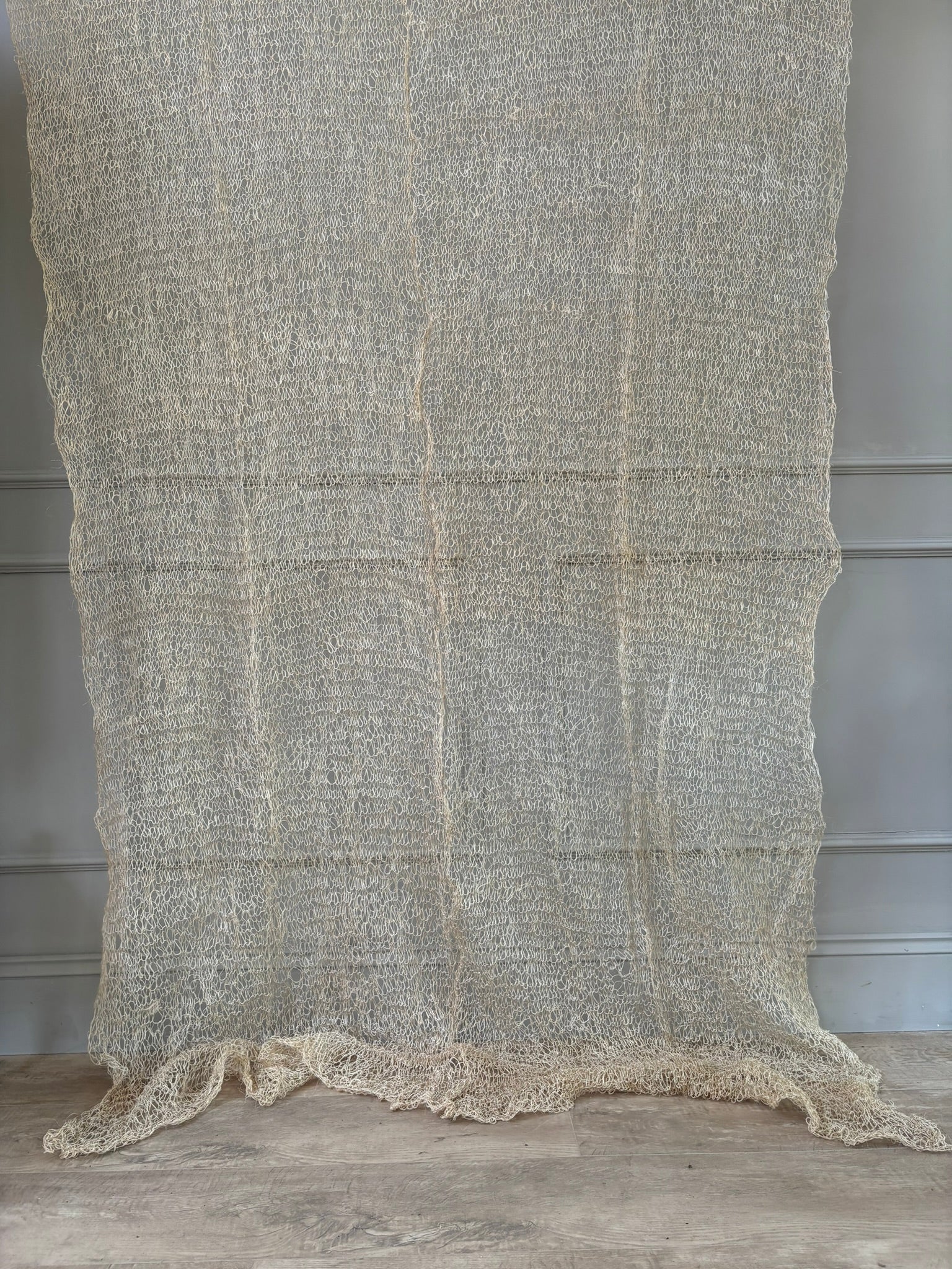 Hand knitted sisal curtain 2 x 3 metres - Image 5