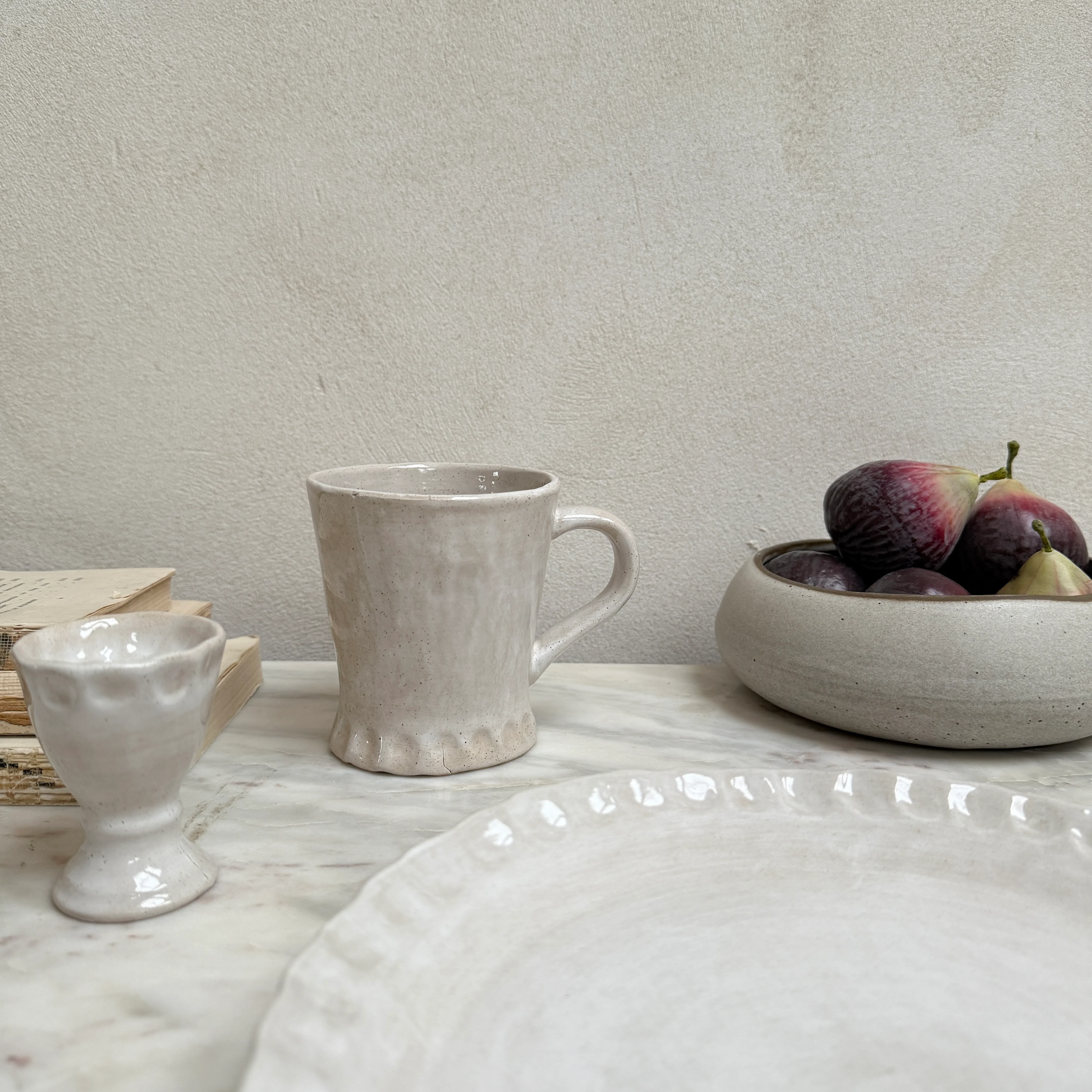 Hand made small plate white | Florence - Image 2