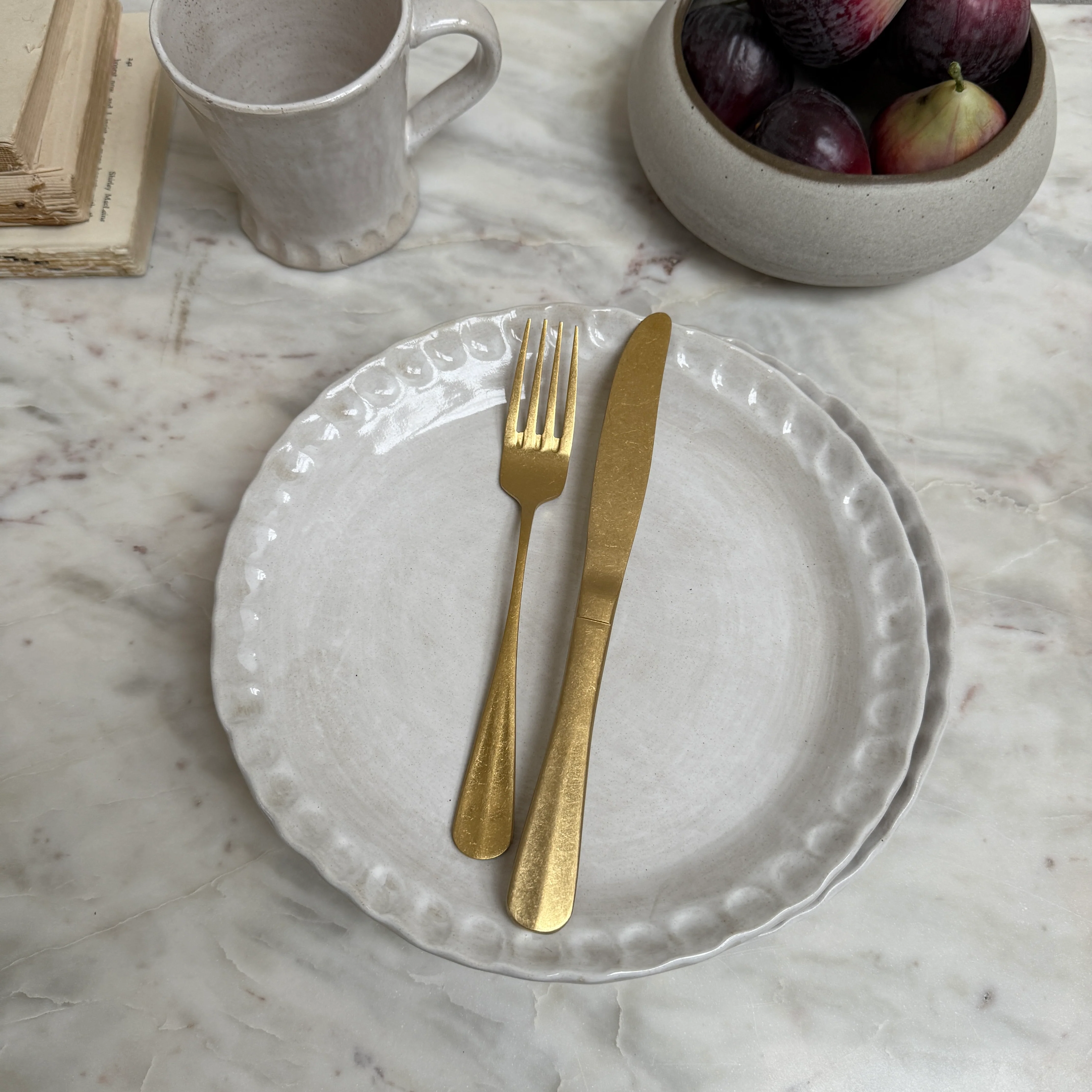 Hand made small plate white | Florence - Image 5