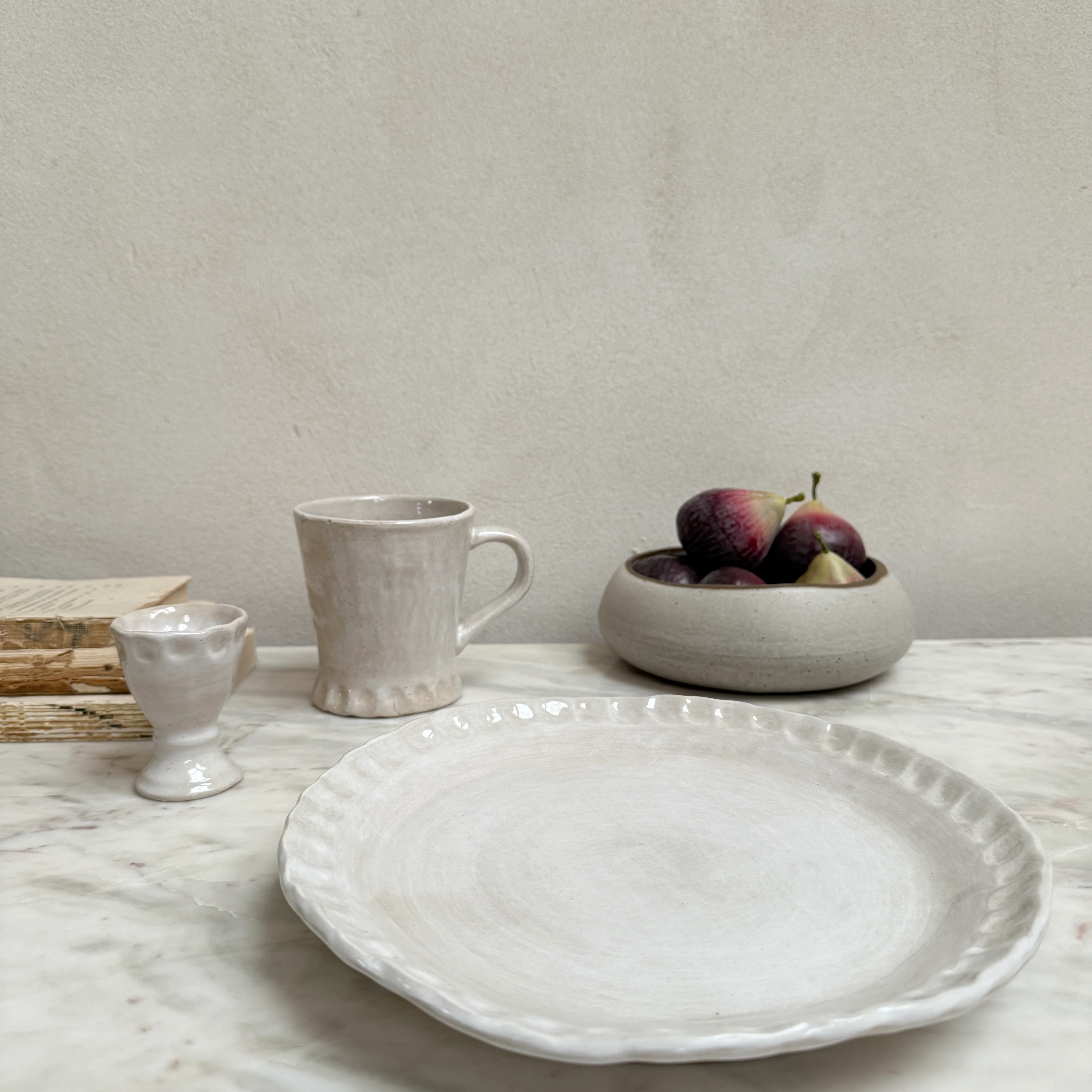 Hand made small plate white | Florence - Image 6