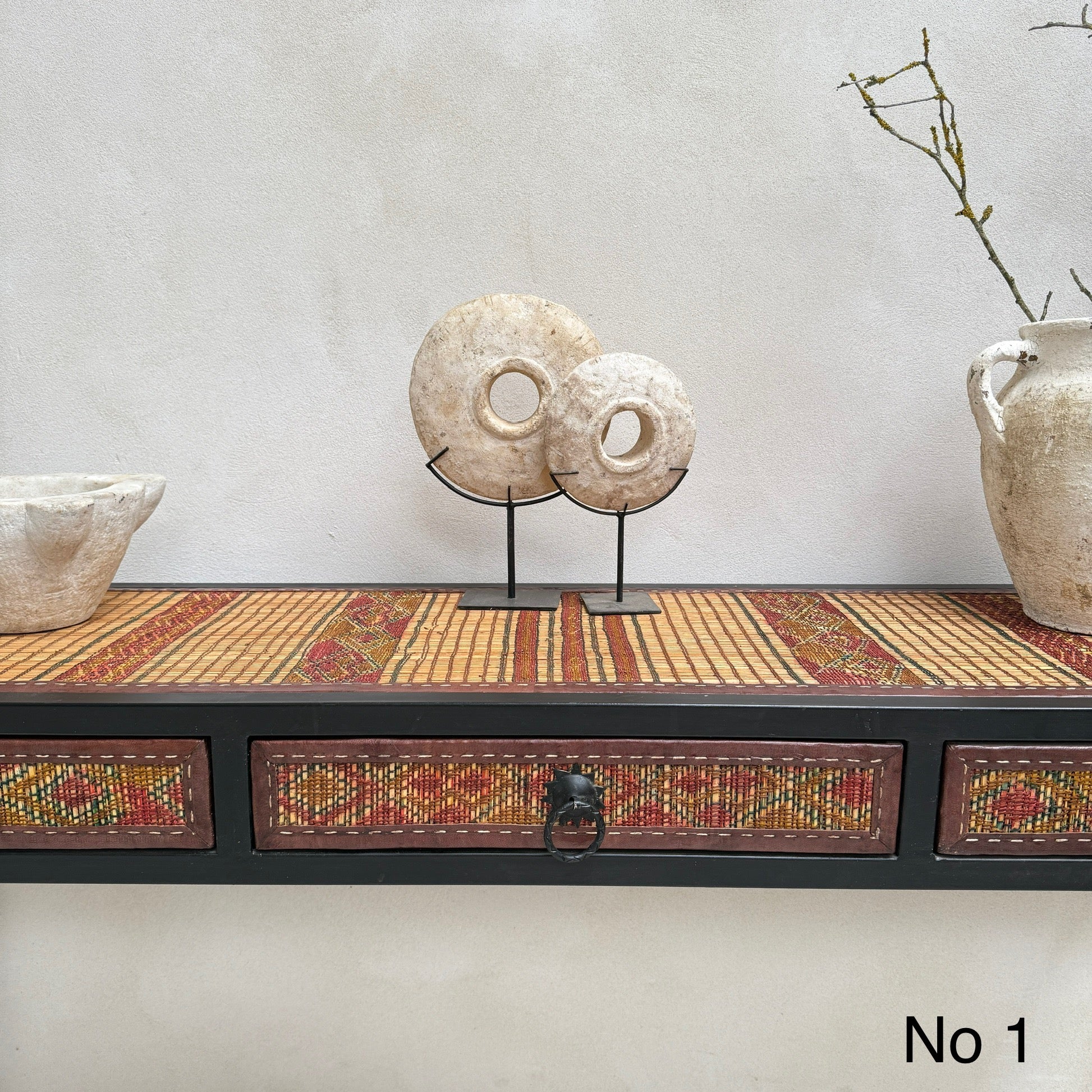 Handcrafted Nomadic Patterned Metal Console | Medium - Image 3