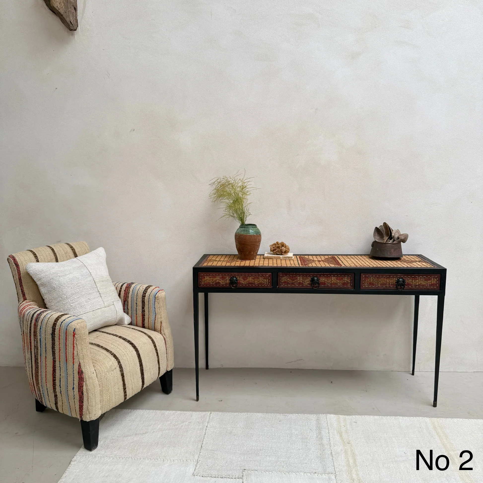 Handcrafted Nomadic Patterned Metal Console | Medium - Image 5