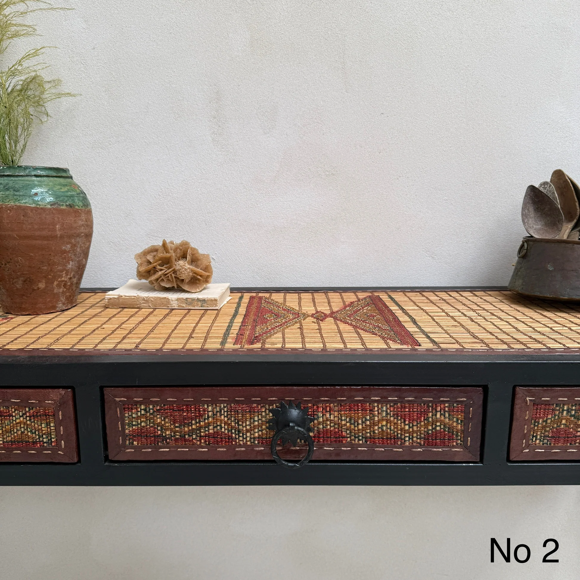 Handcrafted Nomadic Patterned Metal Console | Medium - Image 7