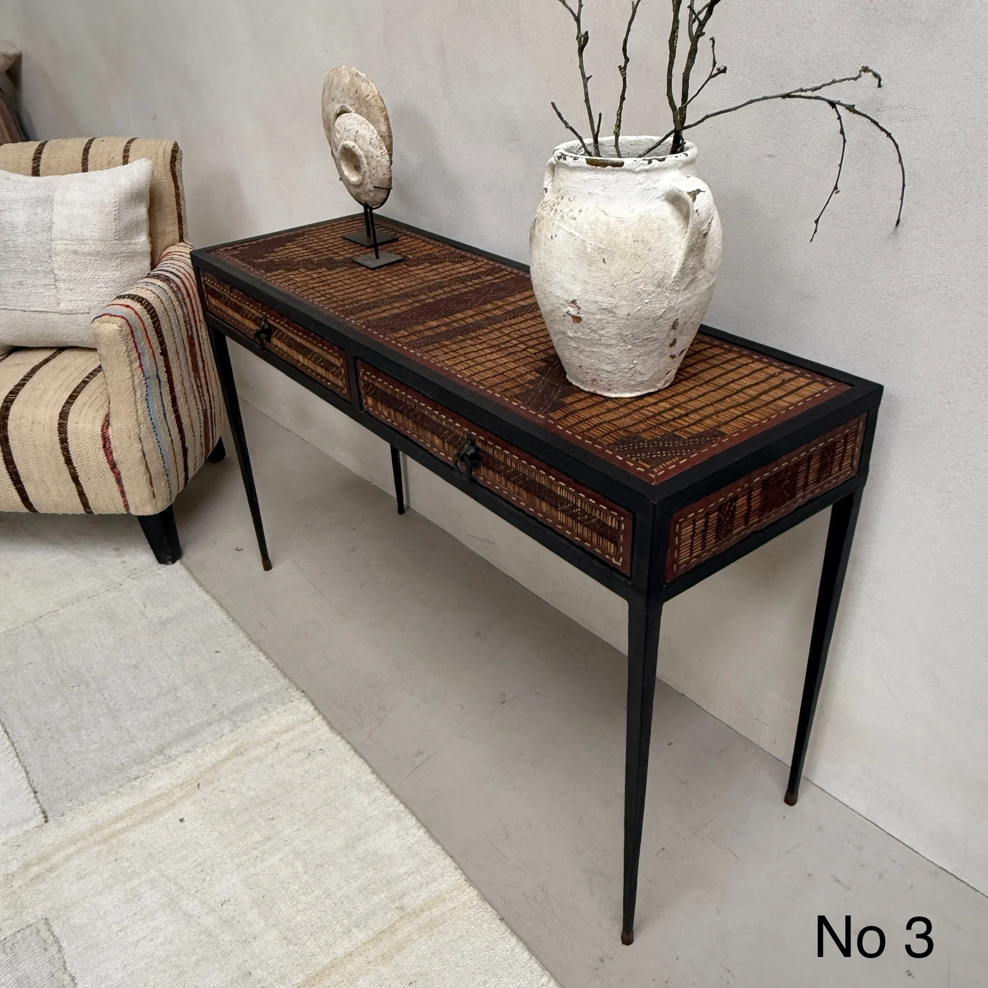 Handcrafted Nomadic Patterned Metal Console | Small - Image 11