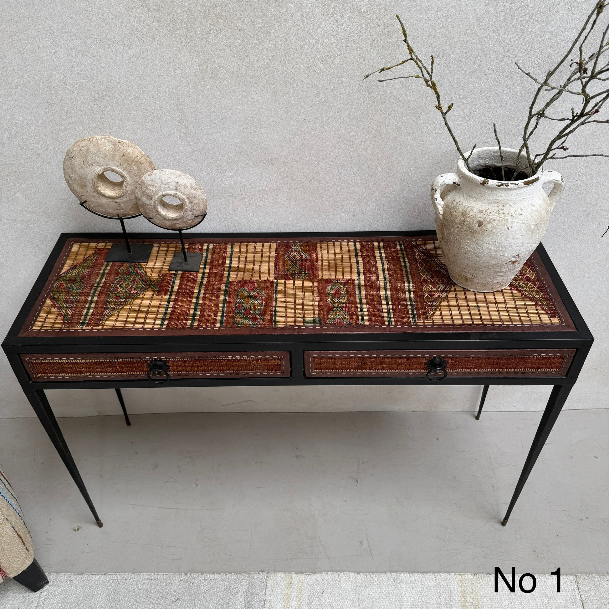 Handcrafted Nomadic Patterned Metal Console | Small - Image 2
