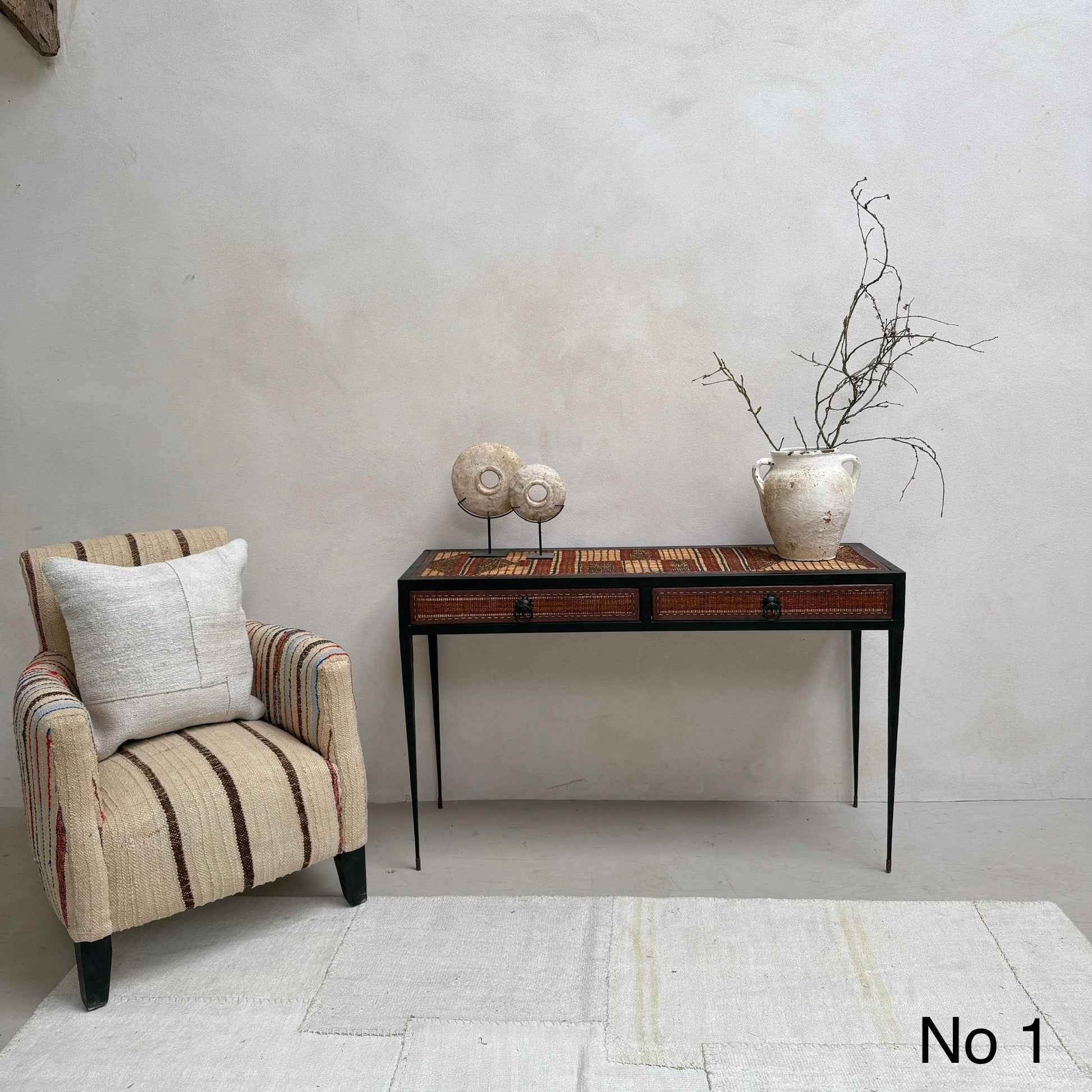 Handcrafted Nomadic Patterned Metal Console | Small - Image 3