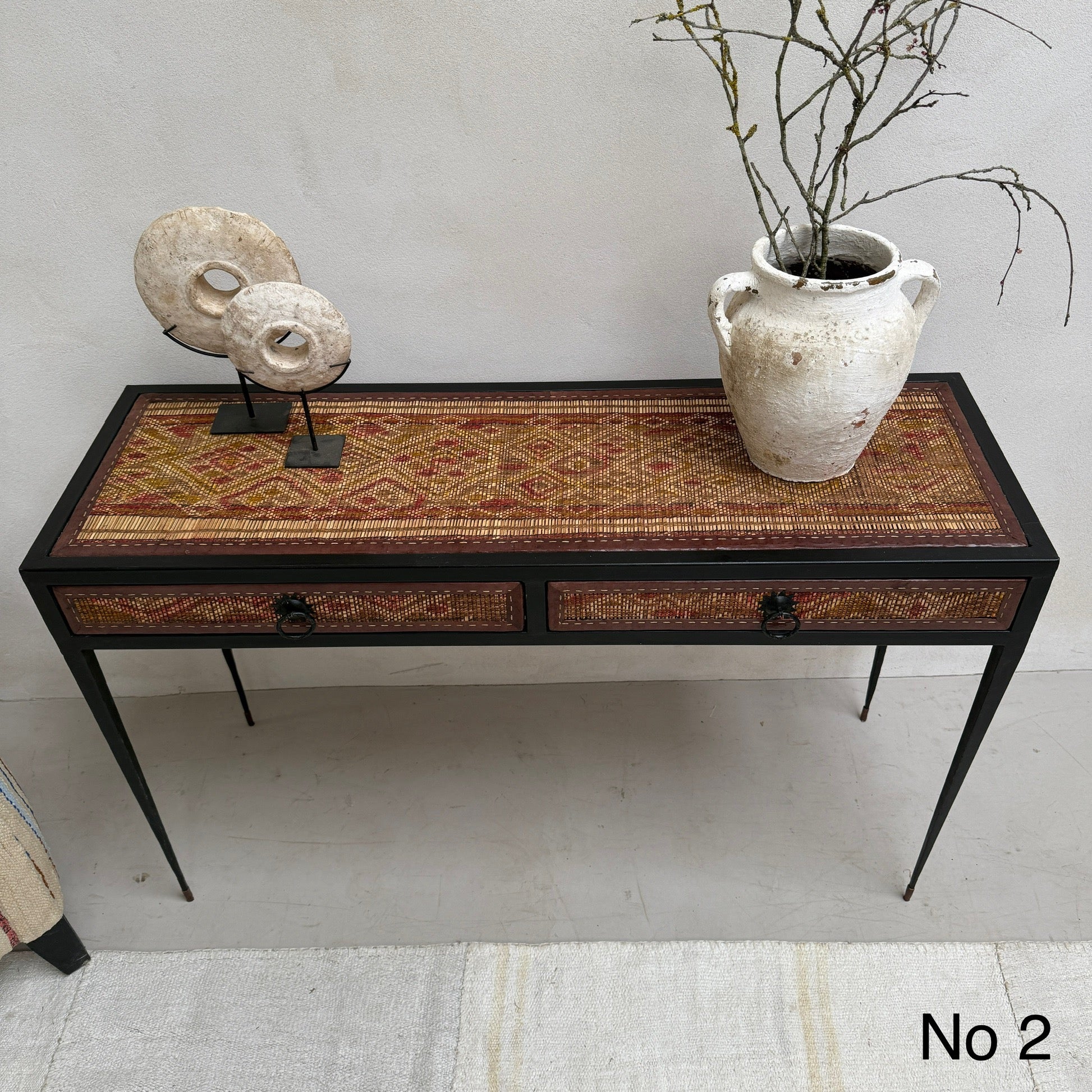Handcrafted Nomadic Patterned Metal Console | Small - Image 6