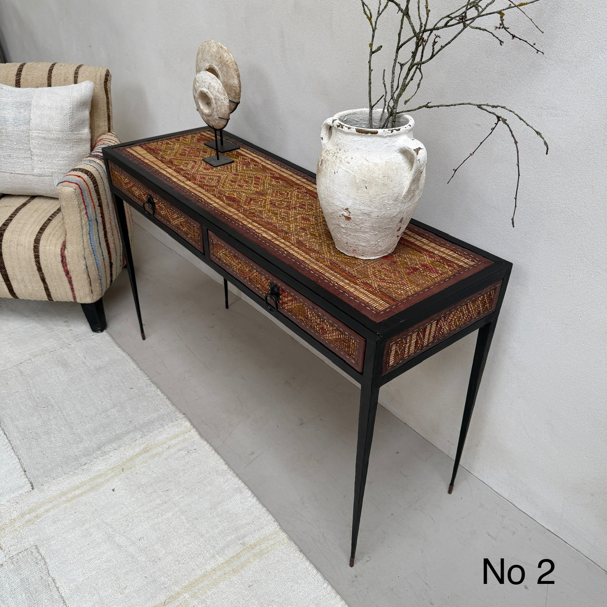 Handcrafted Nomadic Patterned Metal Console | Small - Image 7